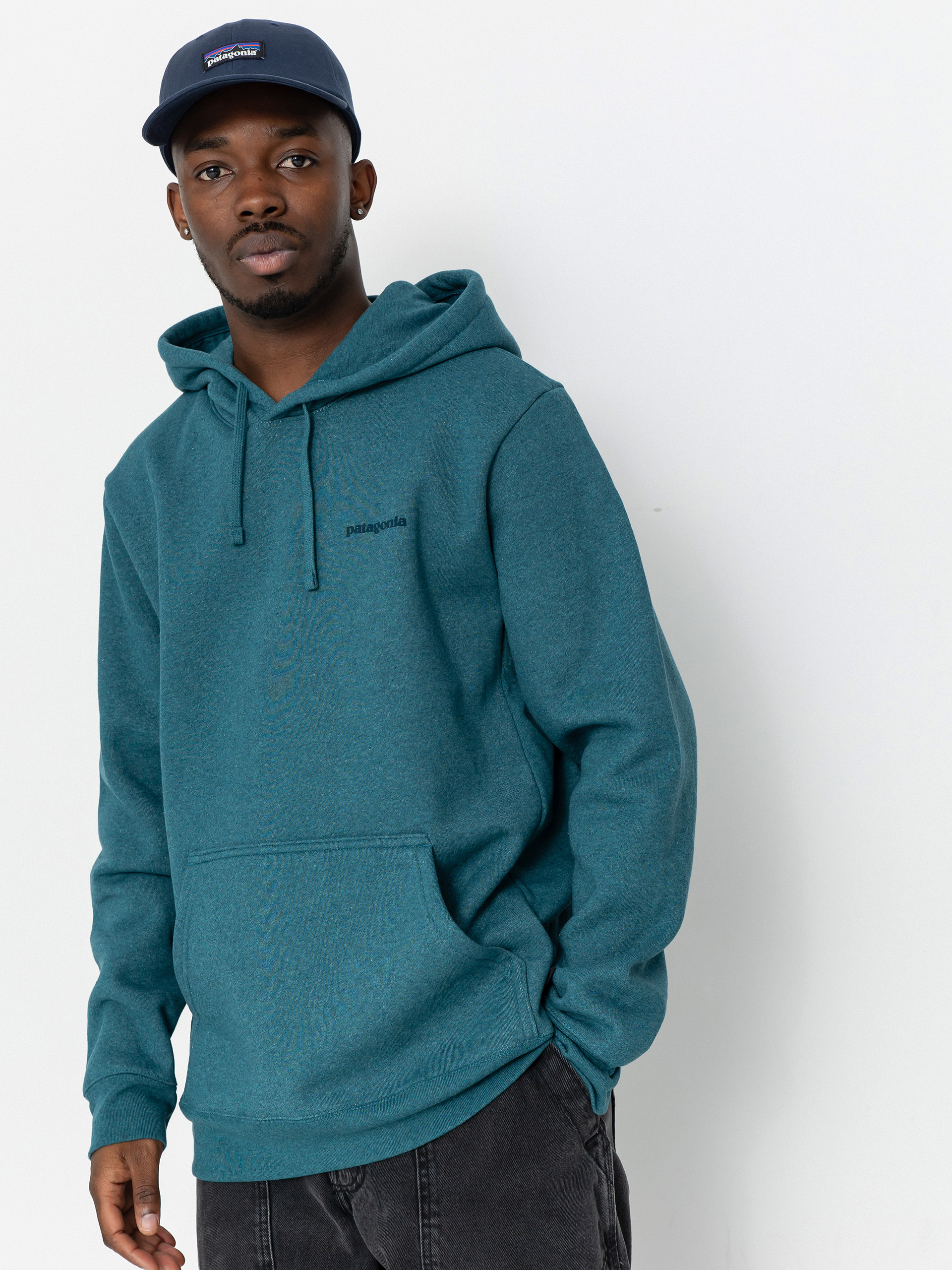 Patagonia Hoodie Boardshort Logo Uprisal HD - green (wetland blue)