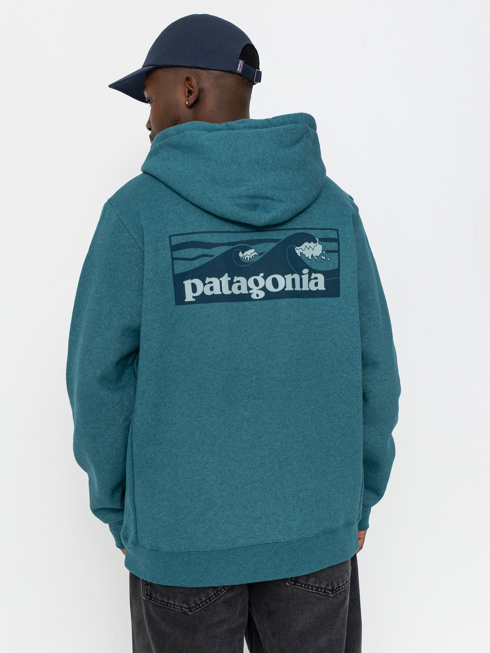 Patagonia Hoodie Boardshort Logo Uprisal HD - green (wetland blue)