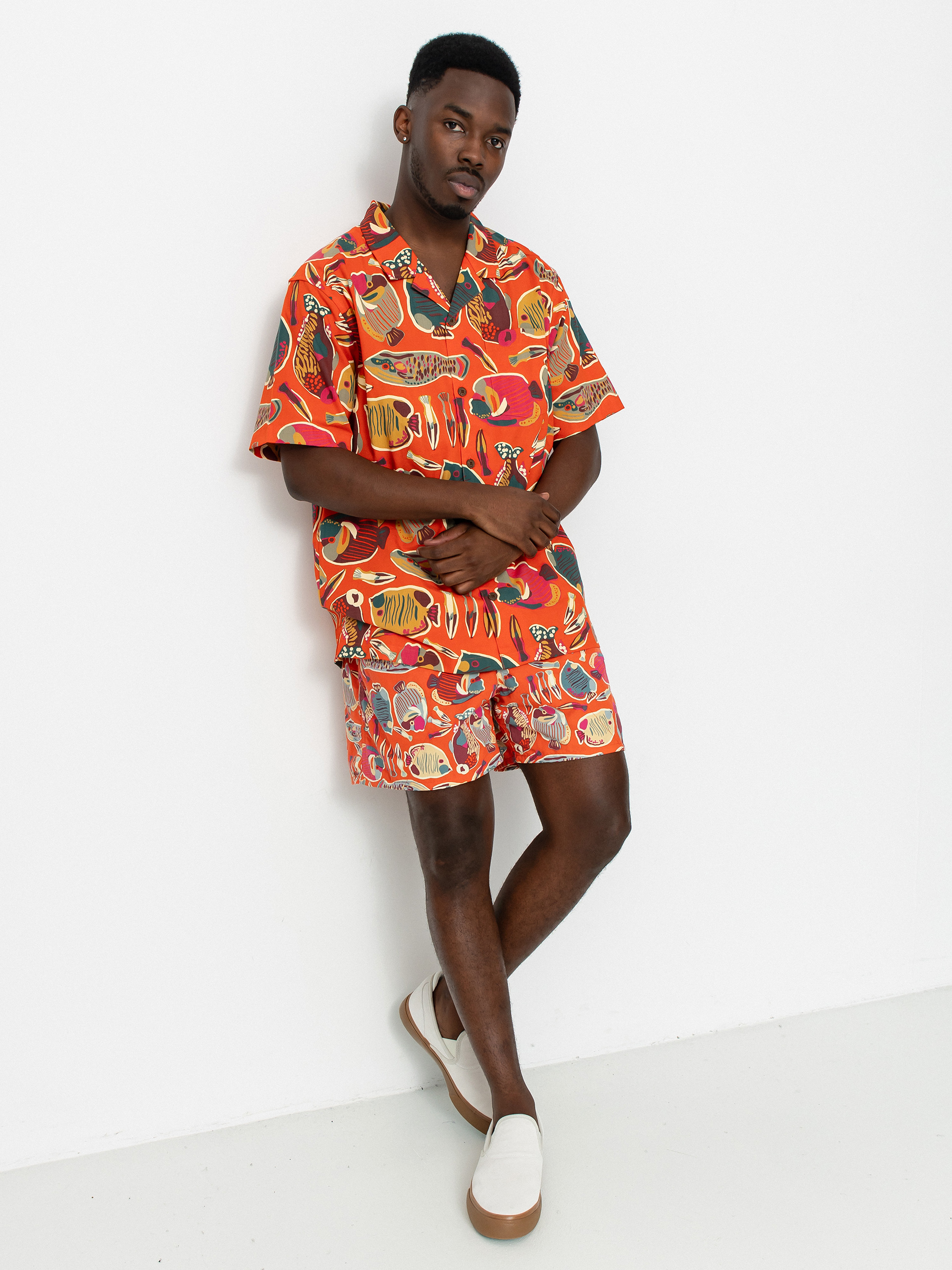 Patagonia Tidal Threads Camp Hemd (wrasse/pollinator orange)