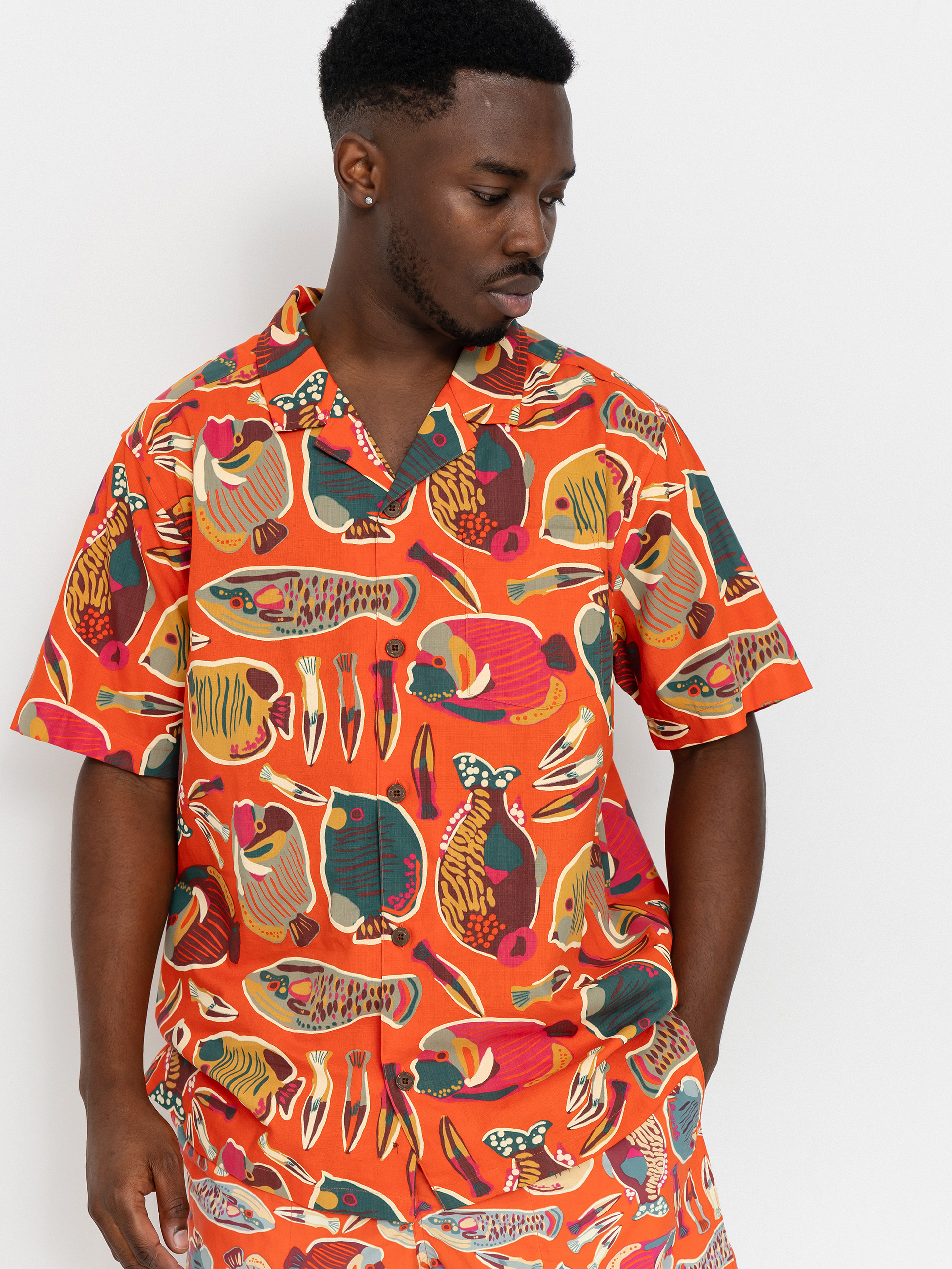 Patagonia Tidal Threads Camp Hemd (wrasse/pollinator orange)