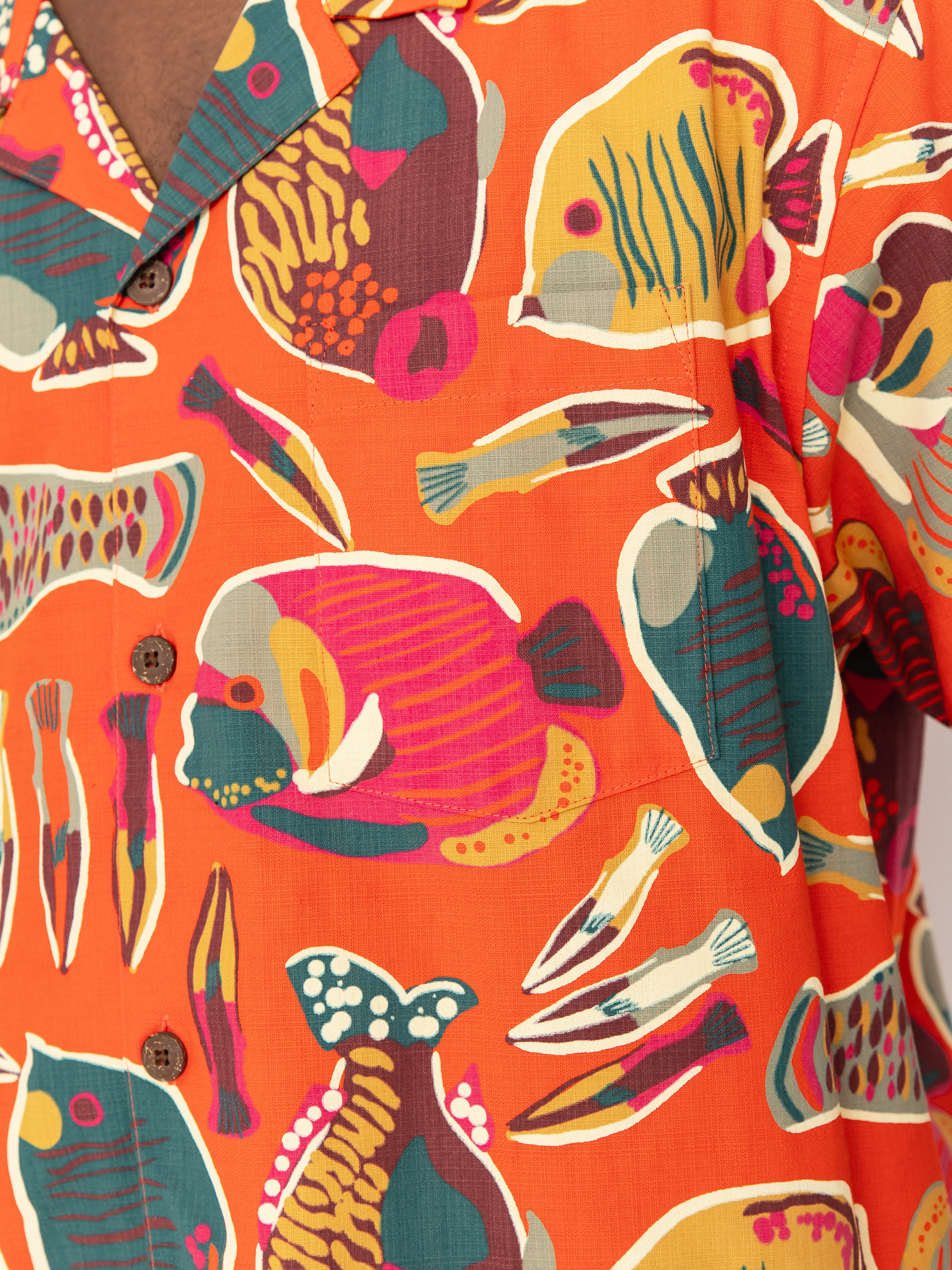 Patagonia Tidal Threads Camp Hemd (wrasse/pollinator orange)