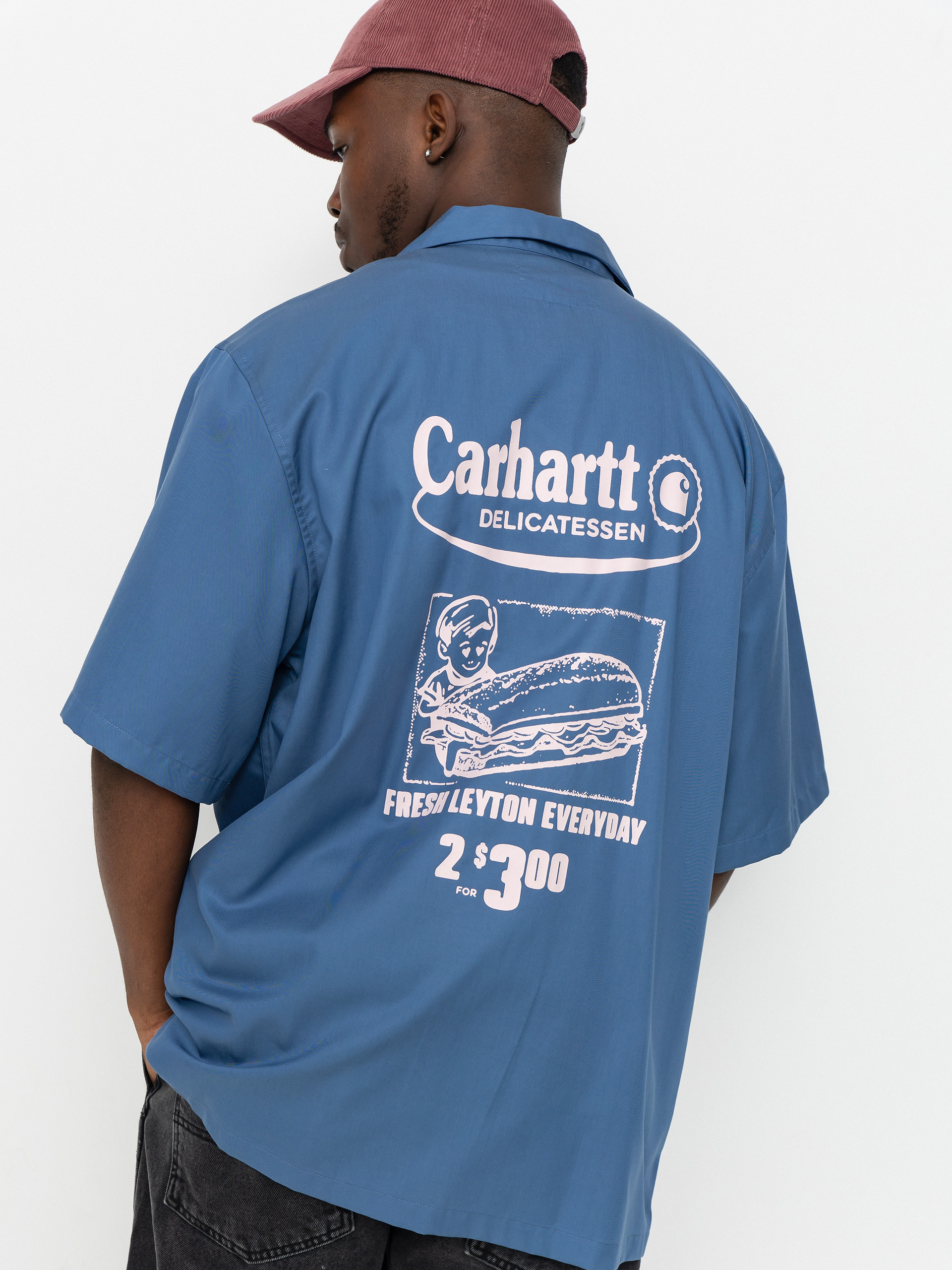 Carhartt WIP Shirt Deli (blue iris/air pink)