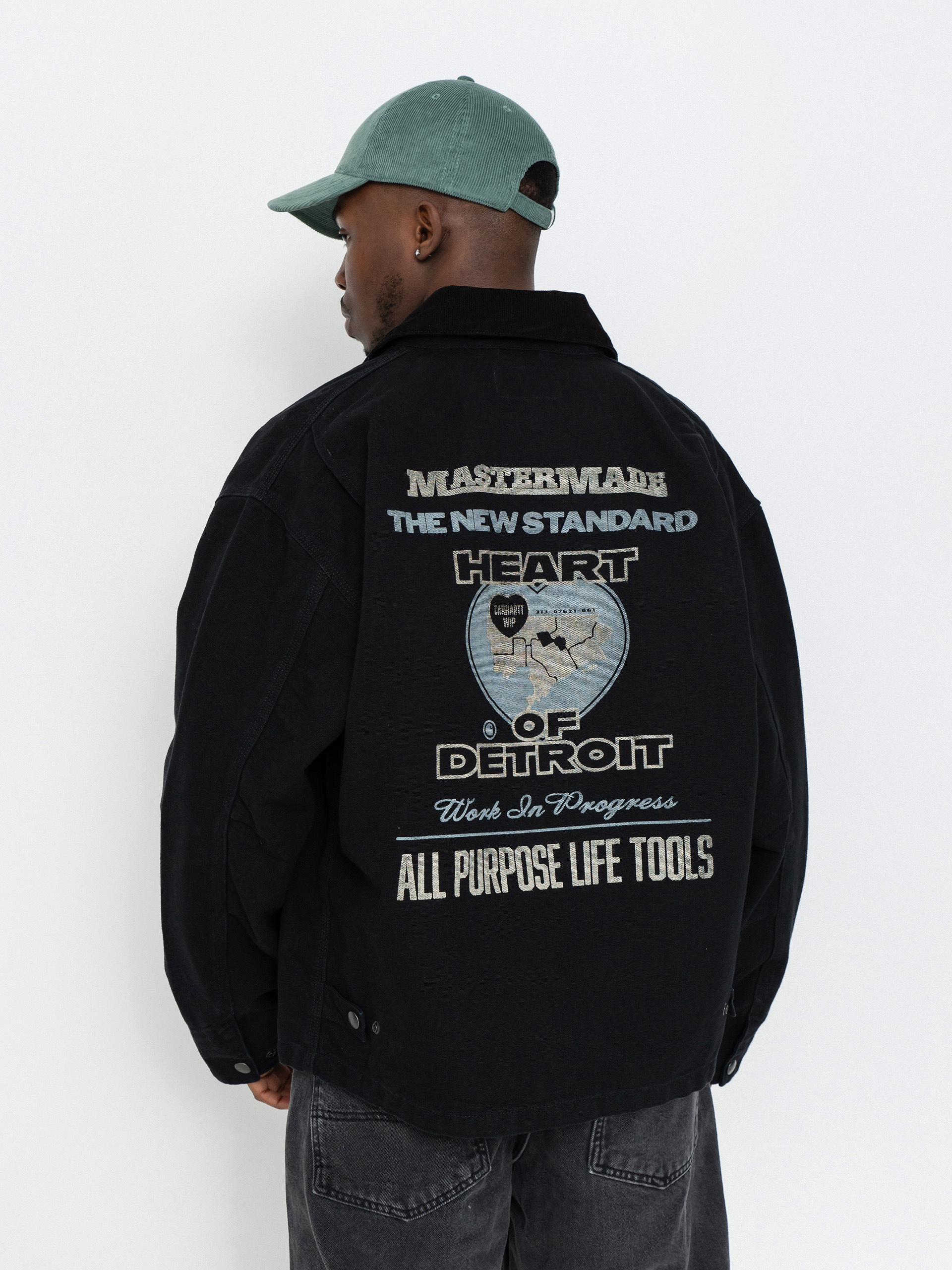 Carhartt WIP OG Arcan Graphic Jacket (black/black/heavy stone wash)