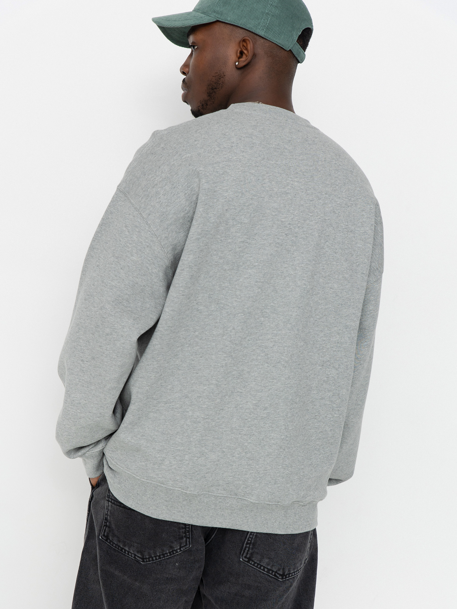 Polar Skate Dave Crewneck Shy Bow Sweatshirt (heather grey)