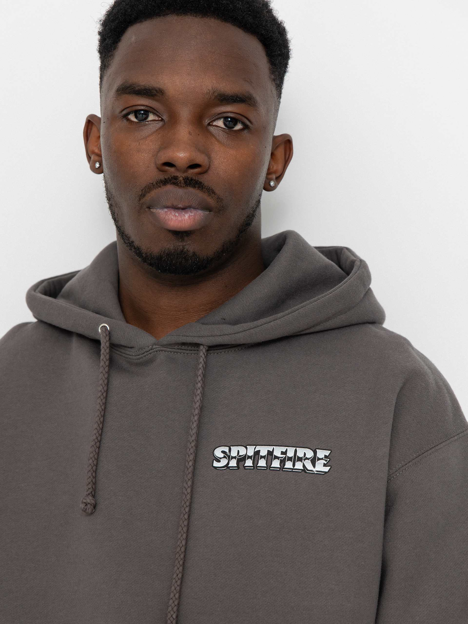 Spitfire Hoodie Burnout HD (charcoal solid w/multi color prints)