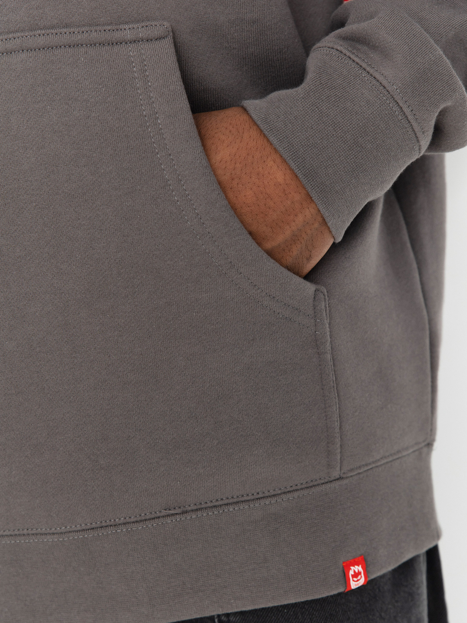 Spitfire Hoodie Burnout HD (charcoal solid w/multi color prints)