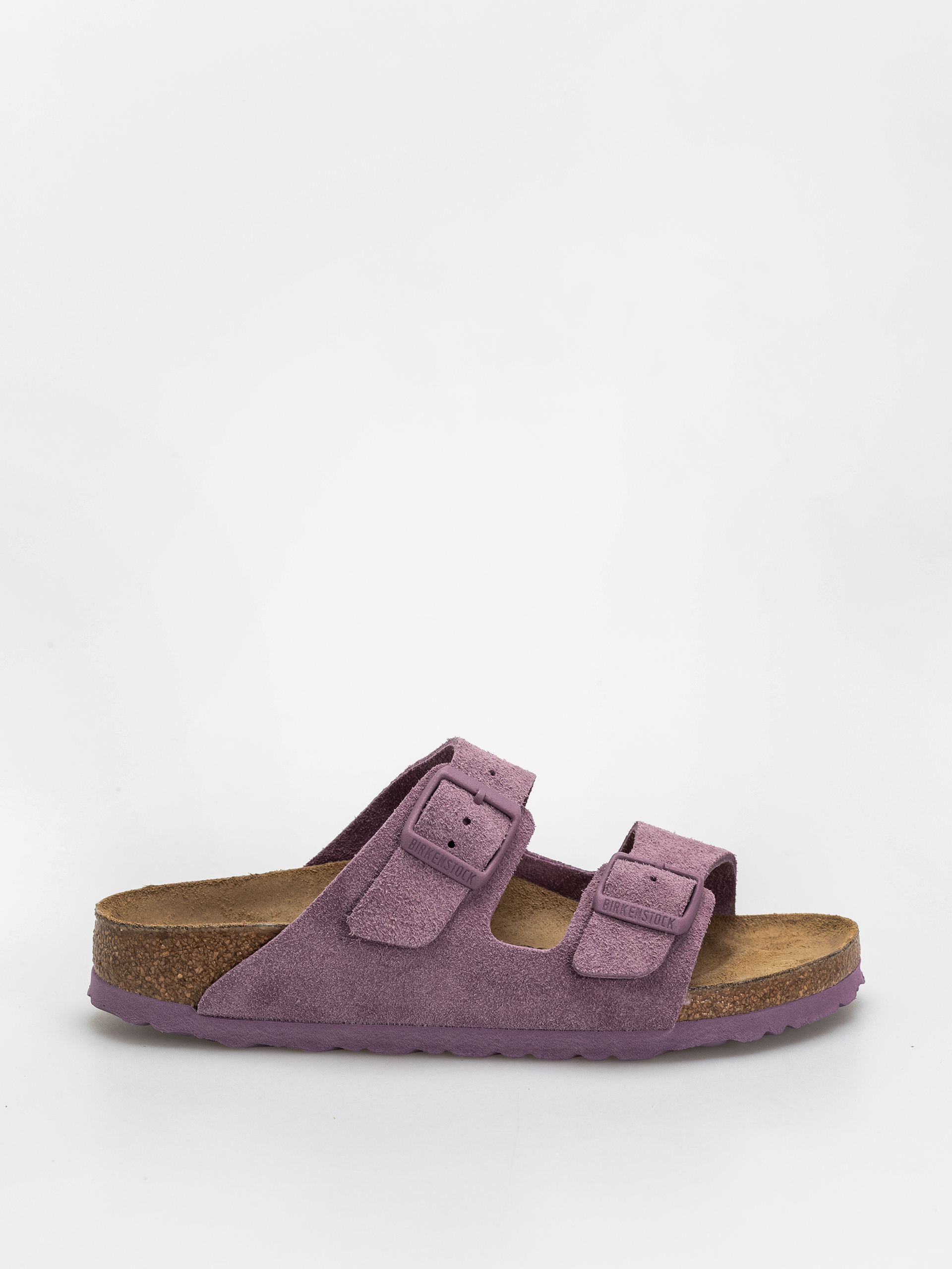 Arizona Suede Leather Purple Fog Birkenstocks Slipper Violet