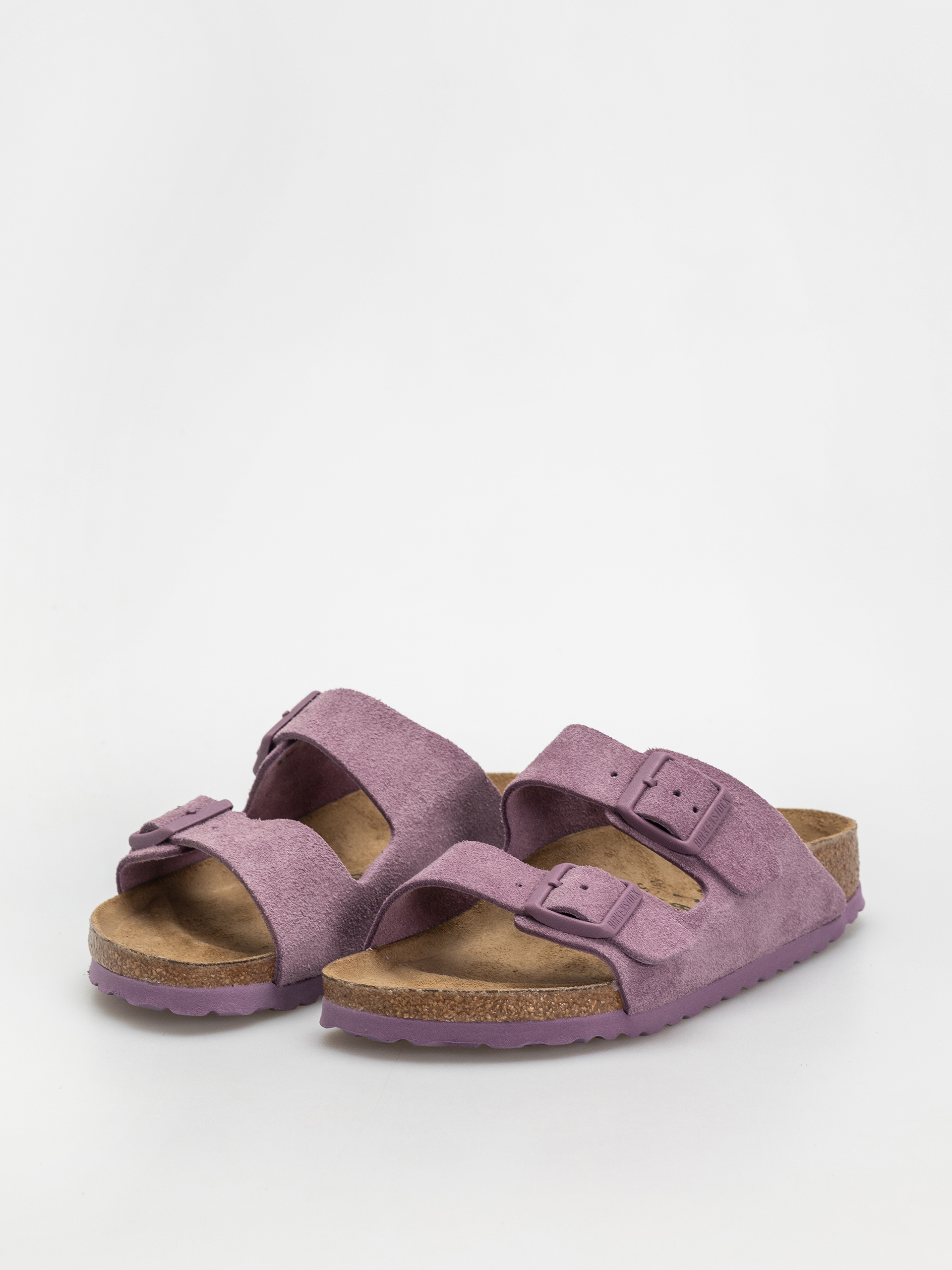 Birkenstock Arizona Suede Leather Narrow Wmn Flip Flops (mauve)