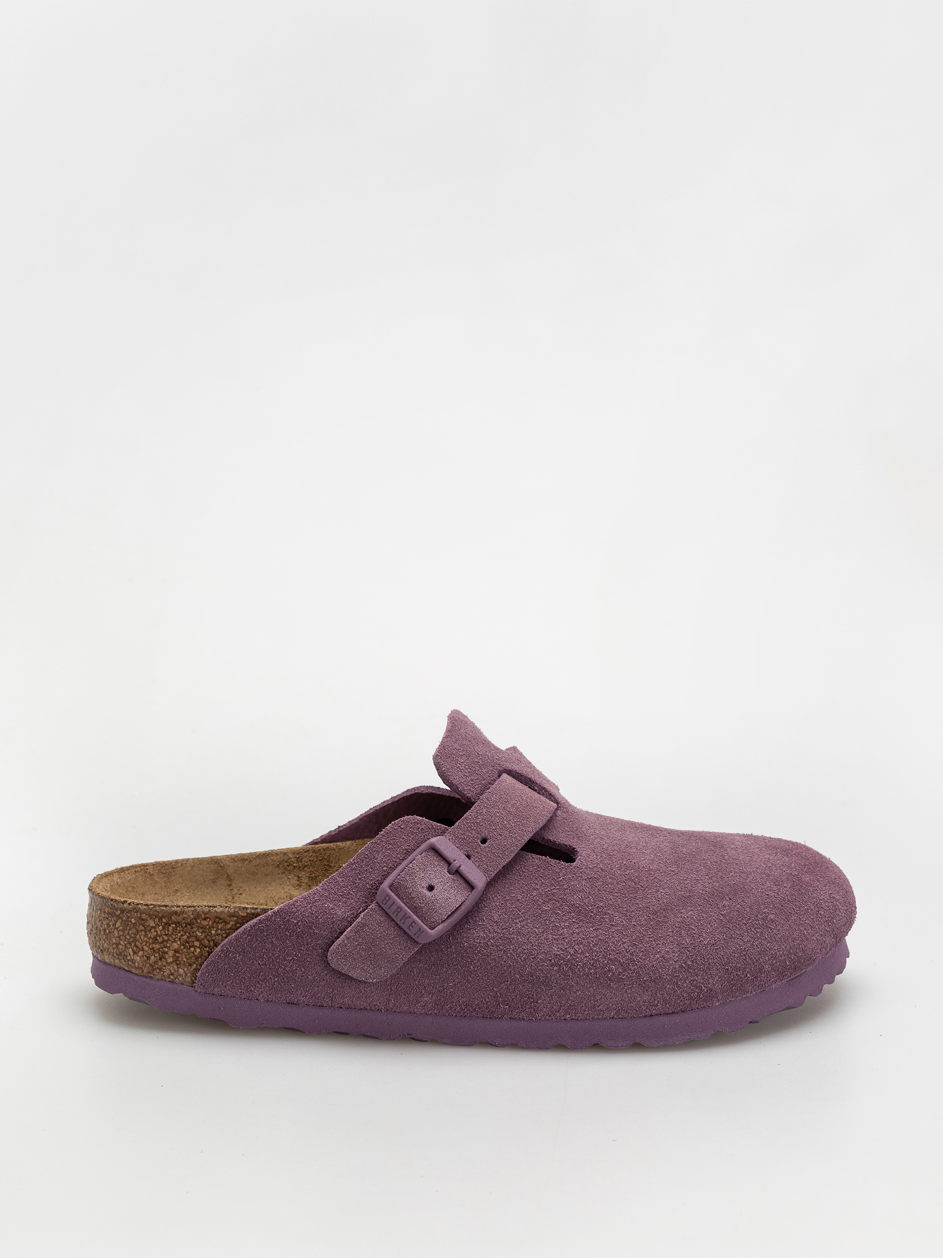 Birkenstock Boston Suede Leather Narrow Wmn Flip-flops (mauve)