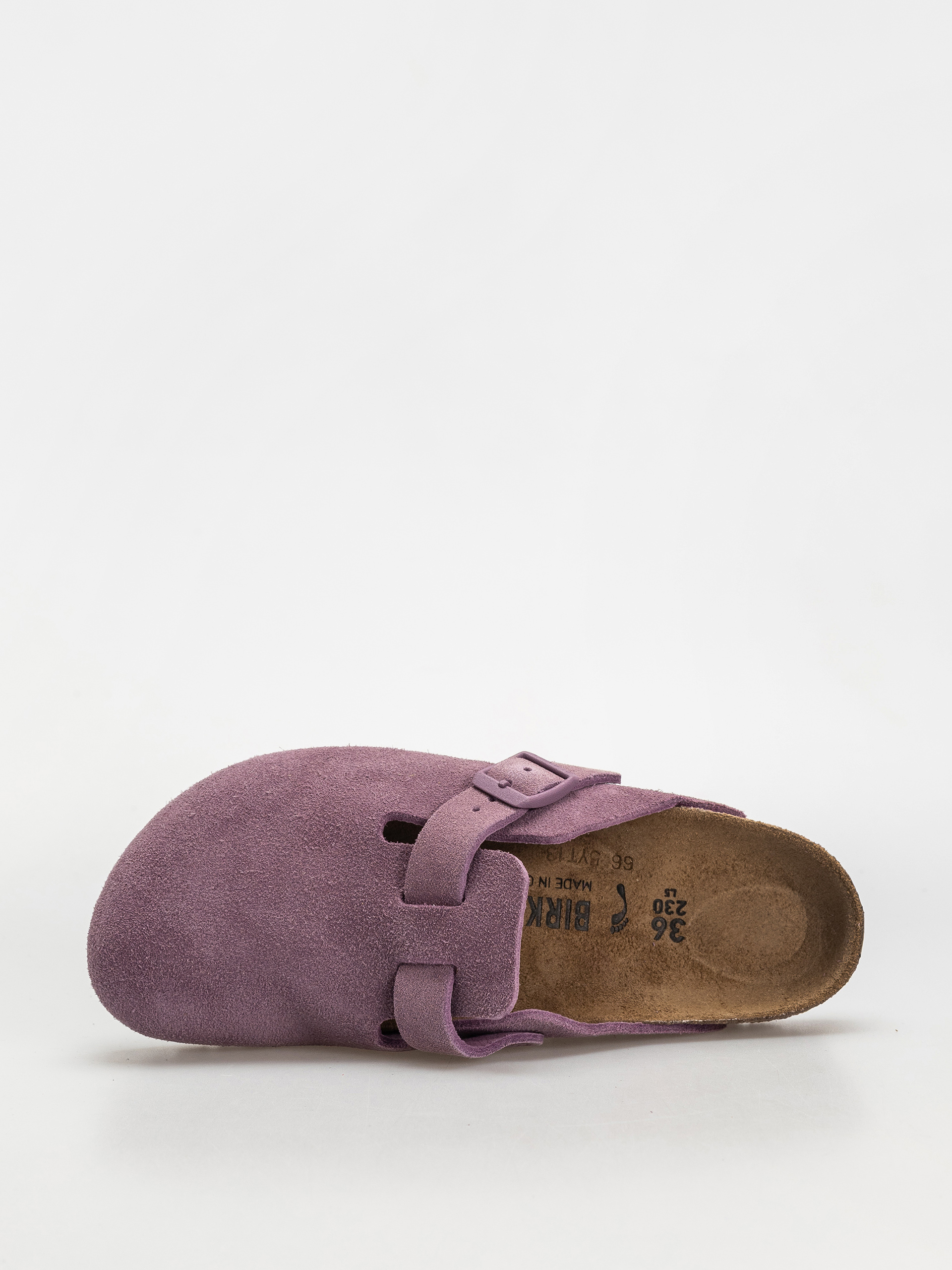 Birkenstock Boston Suede Leather Narrow Wmn Flip-flops (mauve)