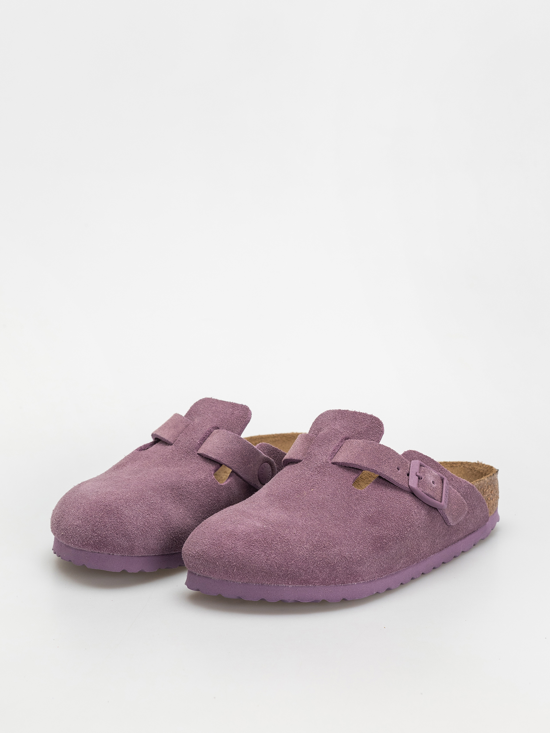 Birkenstock Boston Suede Leather Narrow Wmn Flip-flops (mauve)