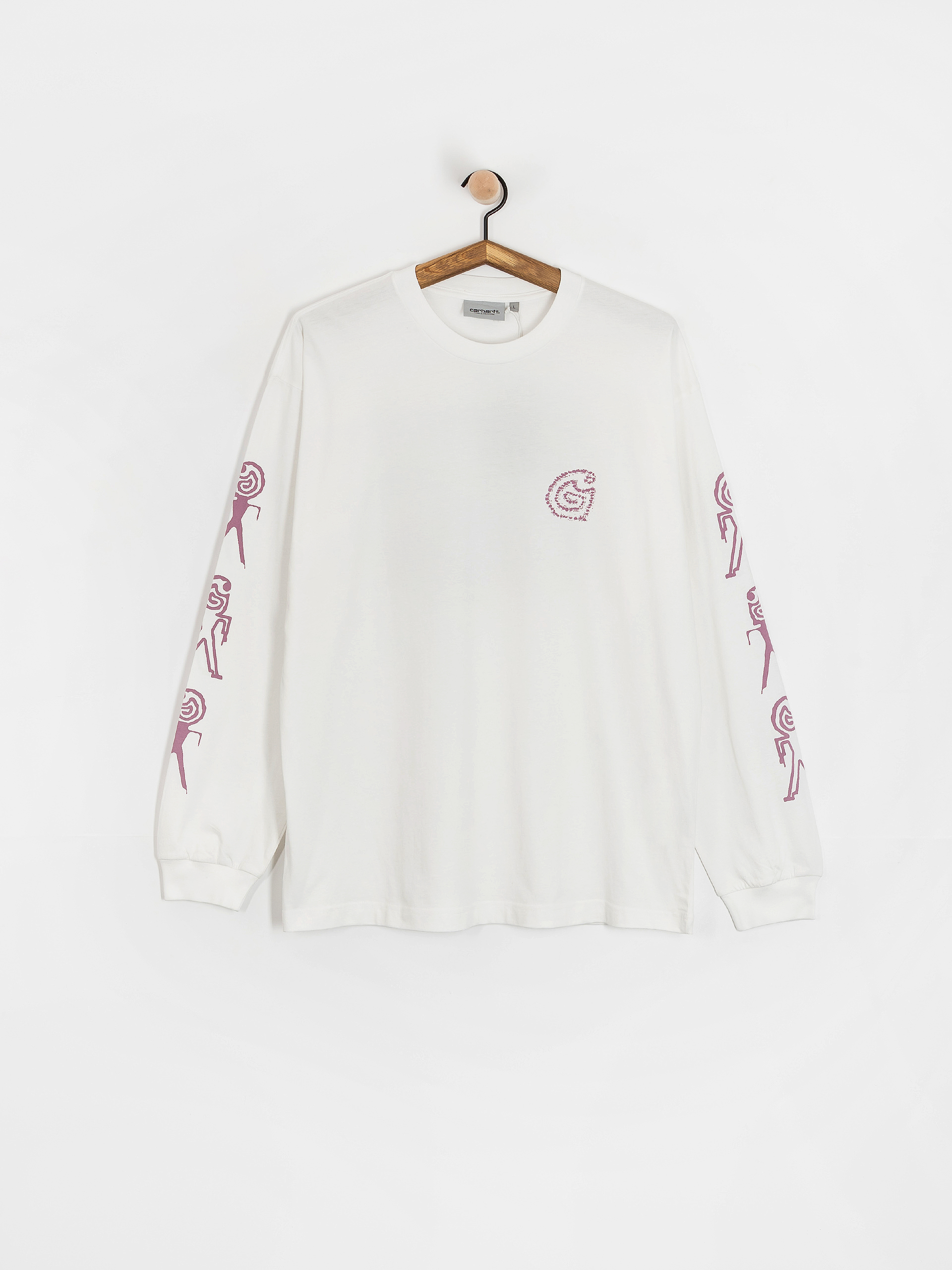 Carhartt WIP Terrestrial Longsleeve (white/pink fog/pigment garment dyed)