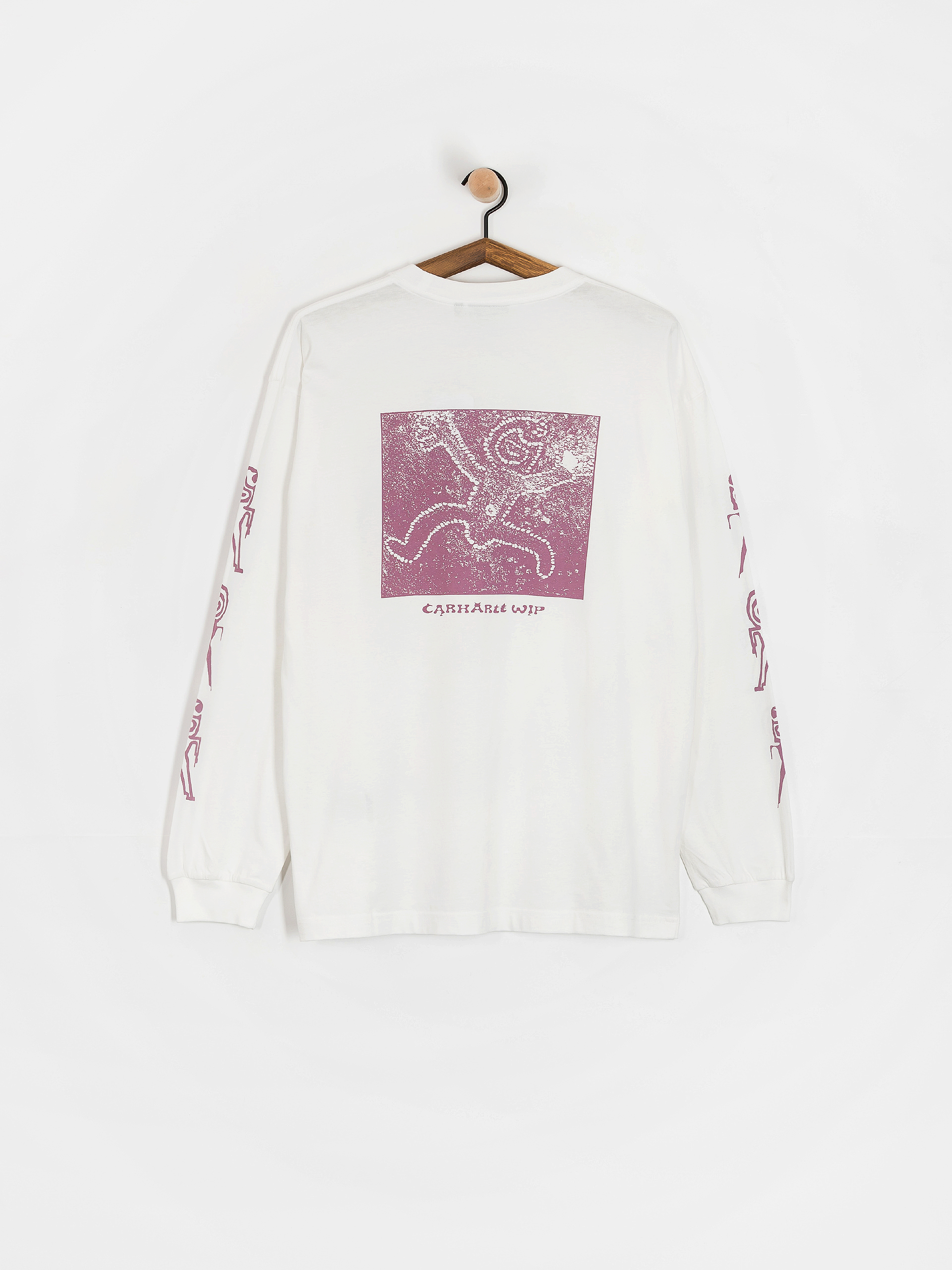 Carhartt WIP Terrestrial Longsleeve (white/pink fog/pigment garment dyed)