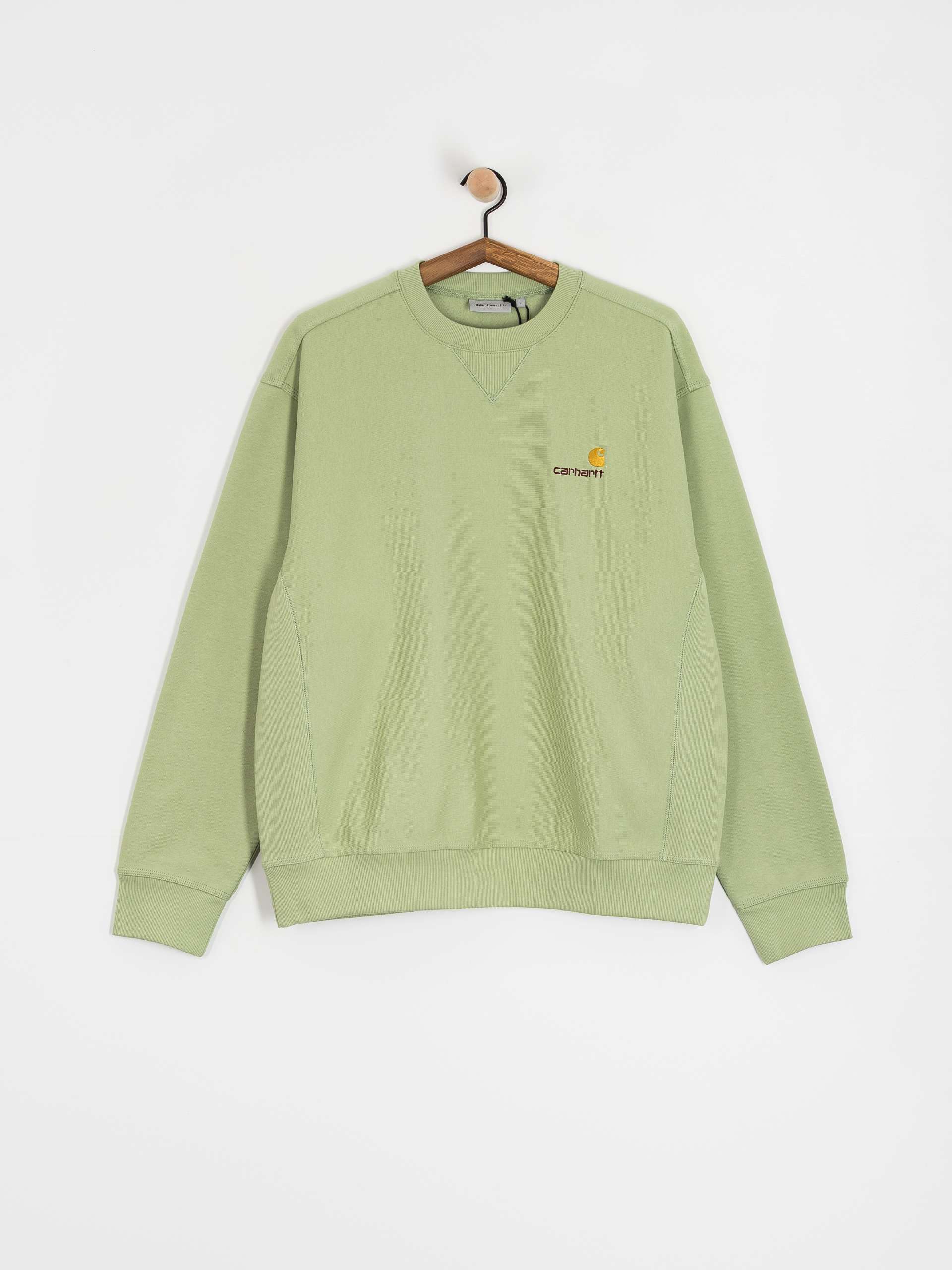 Carhartt WIP American Script Sweatshirt (pale olive)