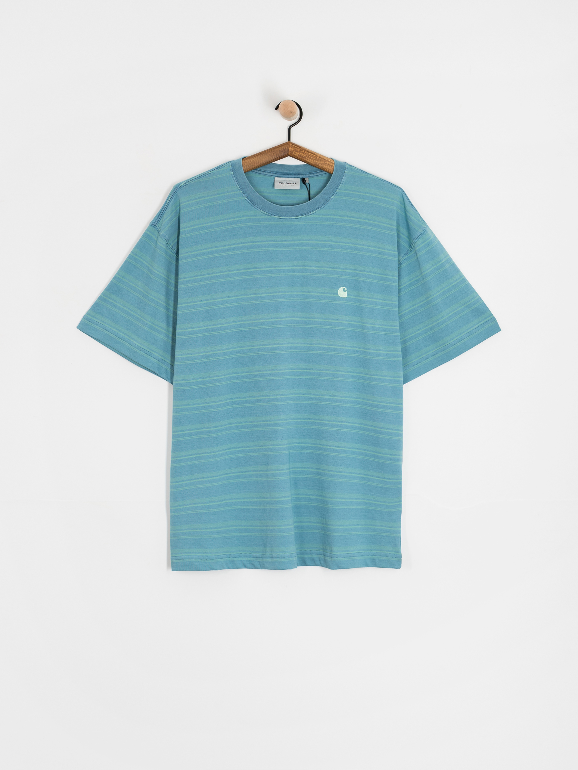 Carhartt WIP Brodine T-Shirt (brodine stripe/saguaro/indigo overdyed)