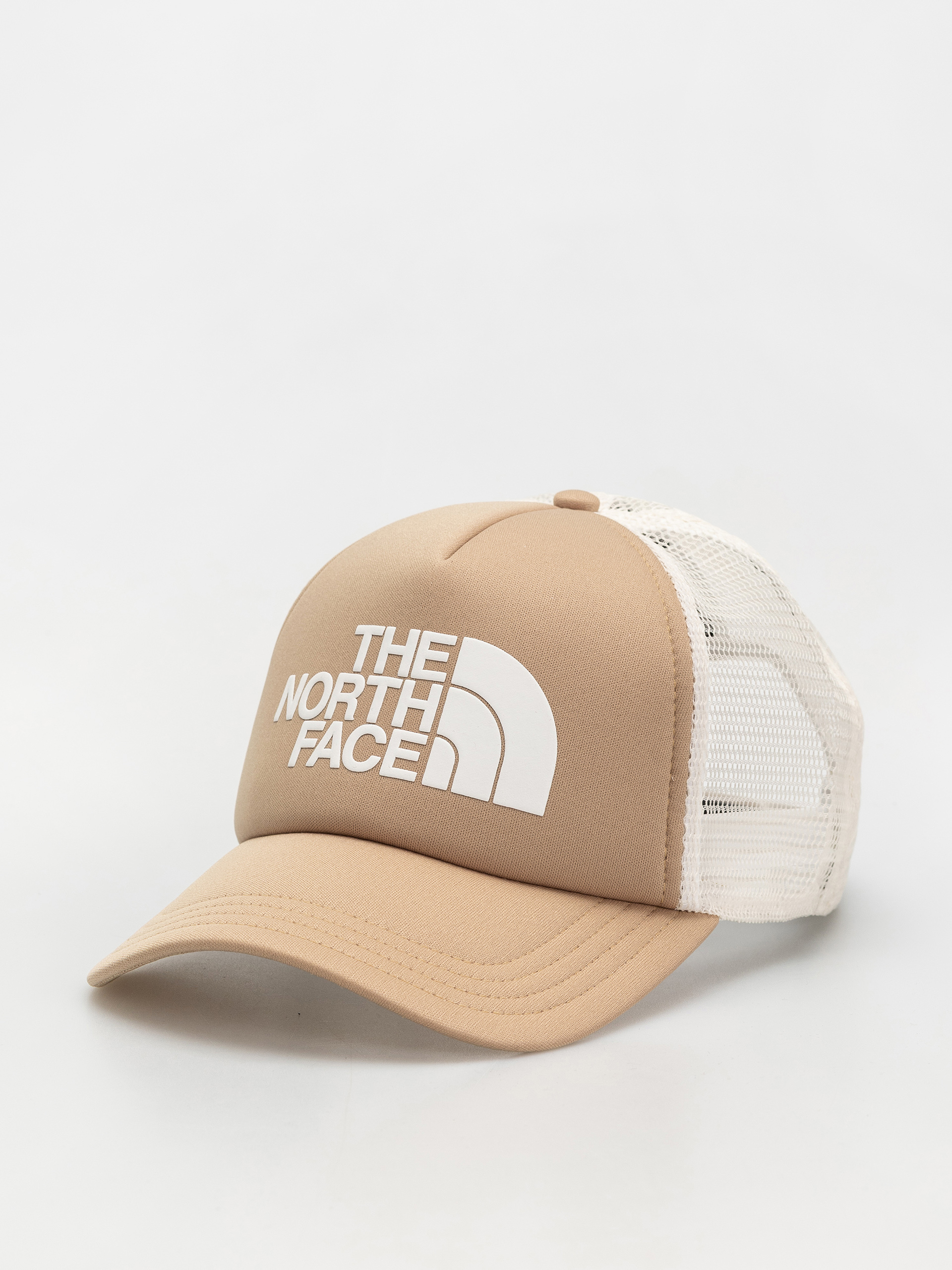 The North Face Tnf Logo Trucker Cap (khaki stone/tnf white)