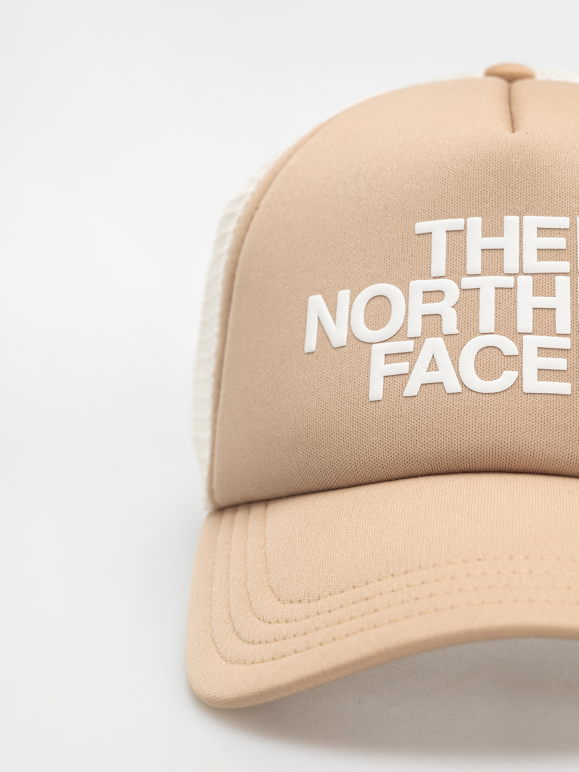 The North Face Tnf Logo Trucker Cap (khaki stone/tnf white)