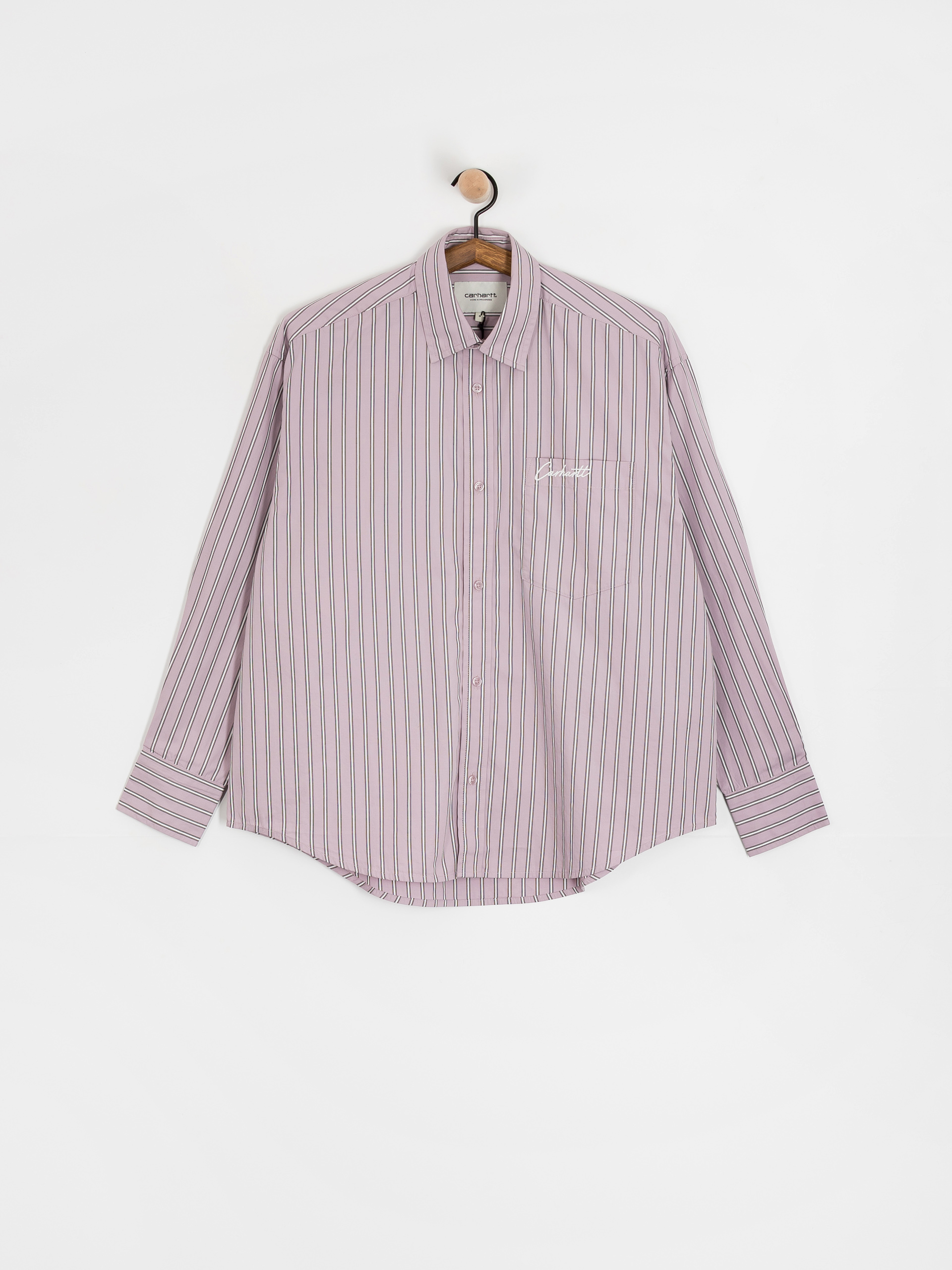Carhartt WIP Grimsby Wmn Shirt (grimsby stripe/pink fog)