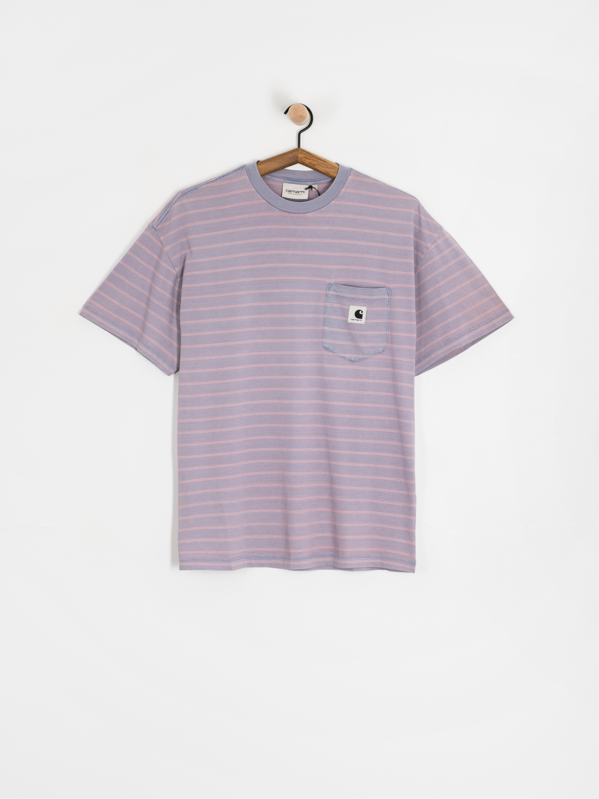 Carhartt WIP Brodina Wmn T-Shirt (brodina stripe/hortensia/indigo overdyed)