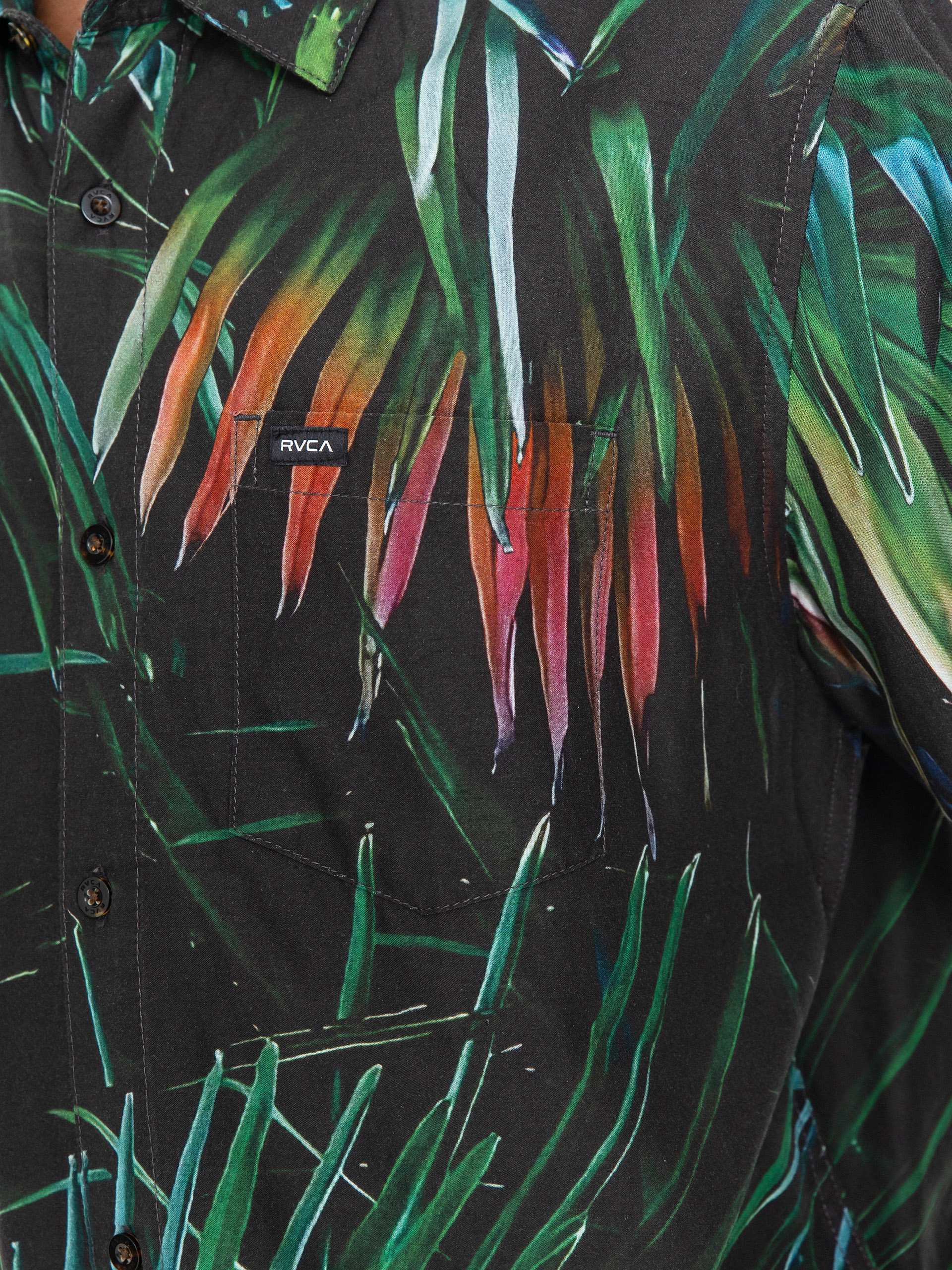 RVCA Hawaii Palms Shirt (black)