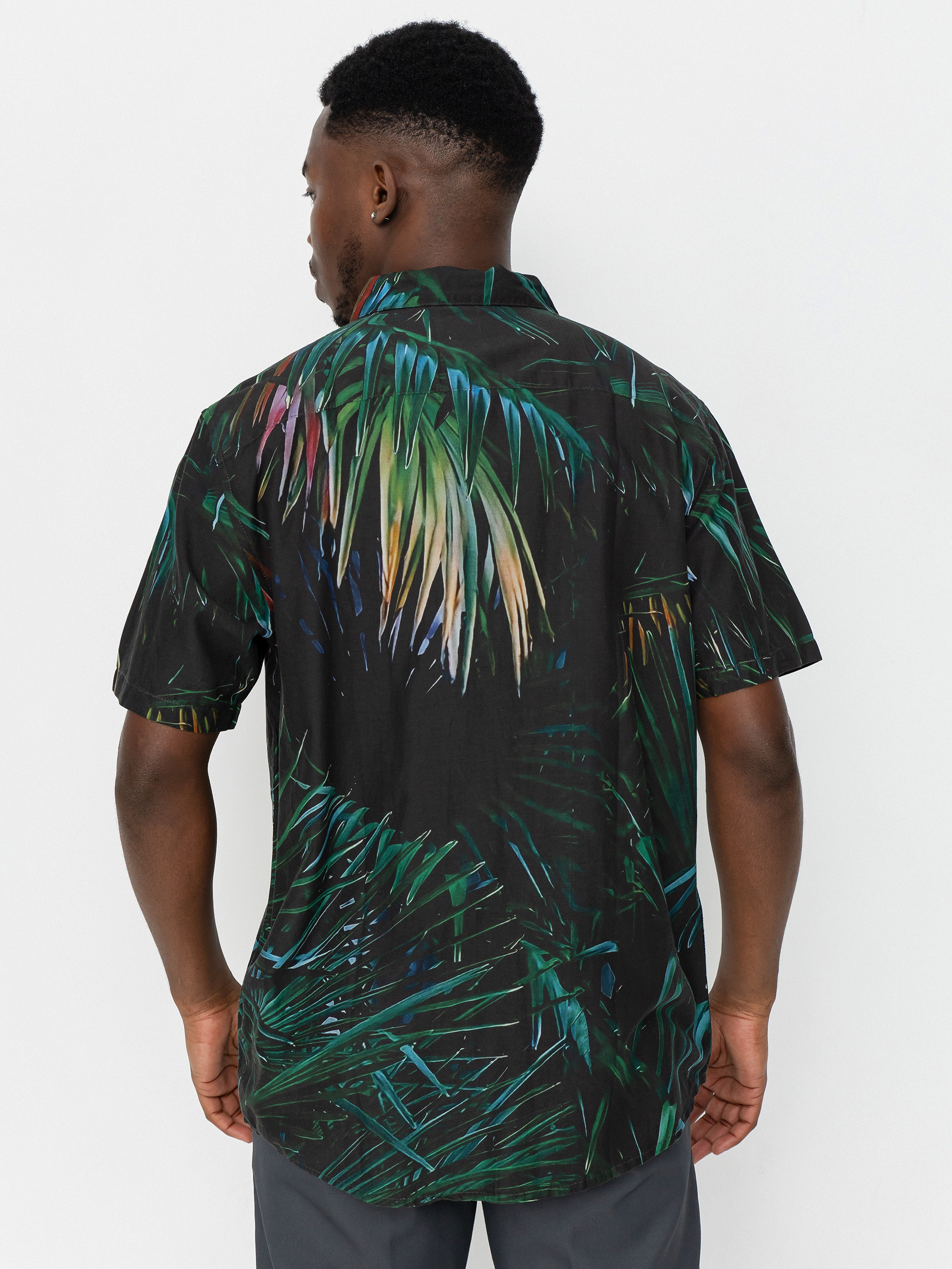 RVCA Hawaii Palms Shirt (black)