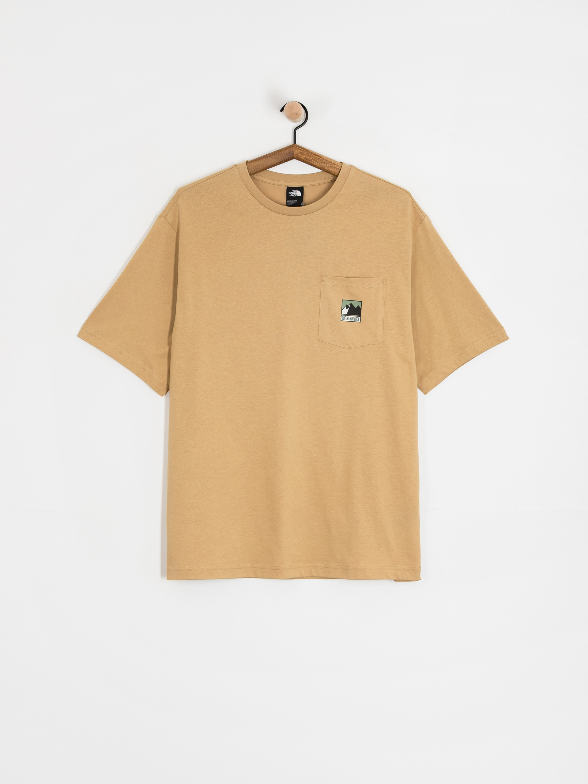 The North Face T-Shirt Mountain Logo Relaxed Pocket (khaki stone)