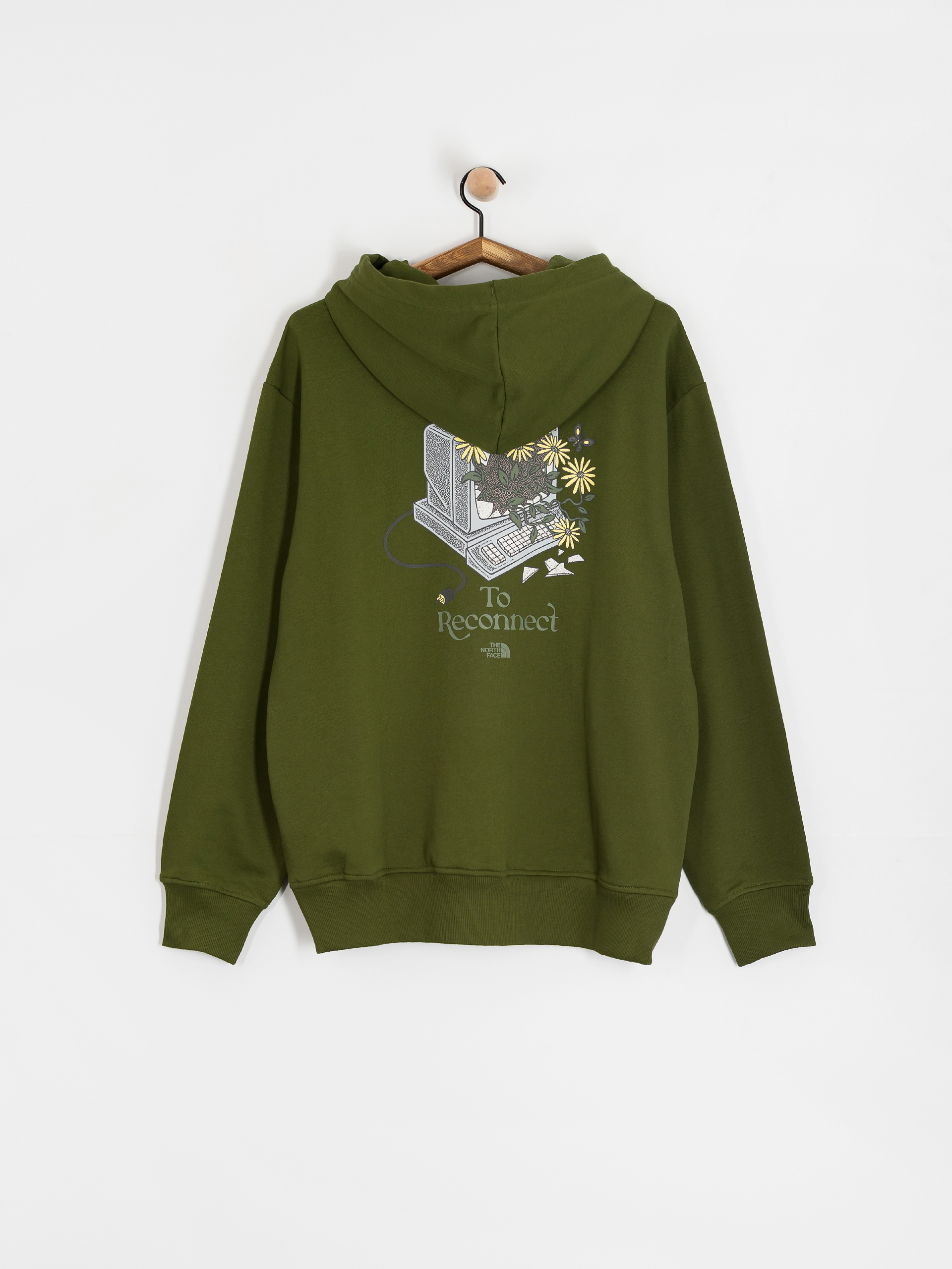 The North Face Hoodie Connect Relaxed Graphic HD (woodland green)