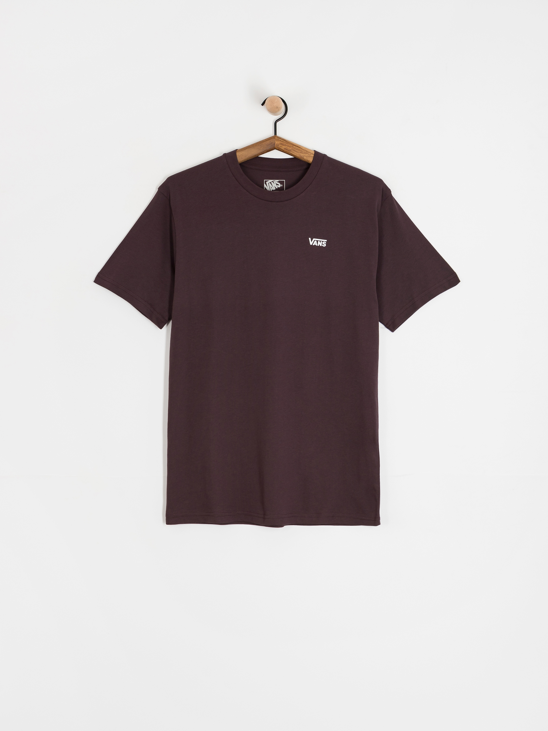 Vans Left Chest Logo Em T-shirt Wmn (dark port)