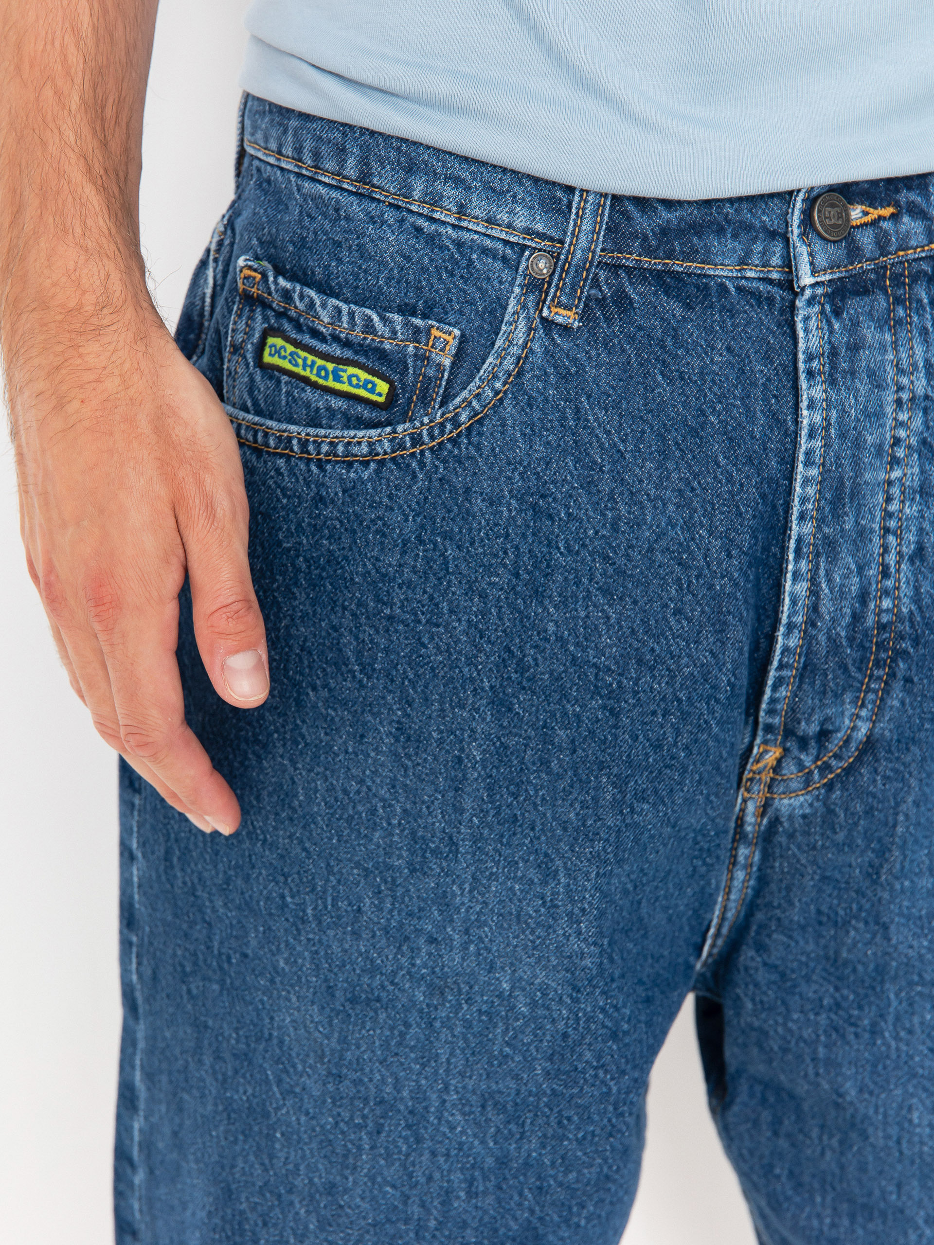 DC Worker Baggy Denim Rsi Shorts (stone indigo)