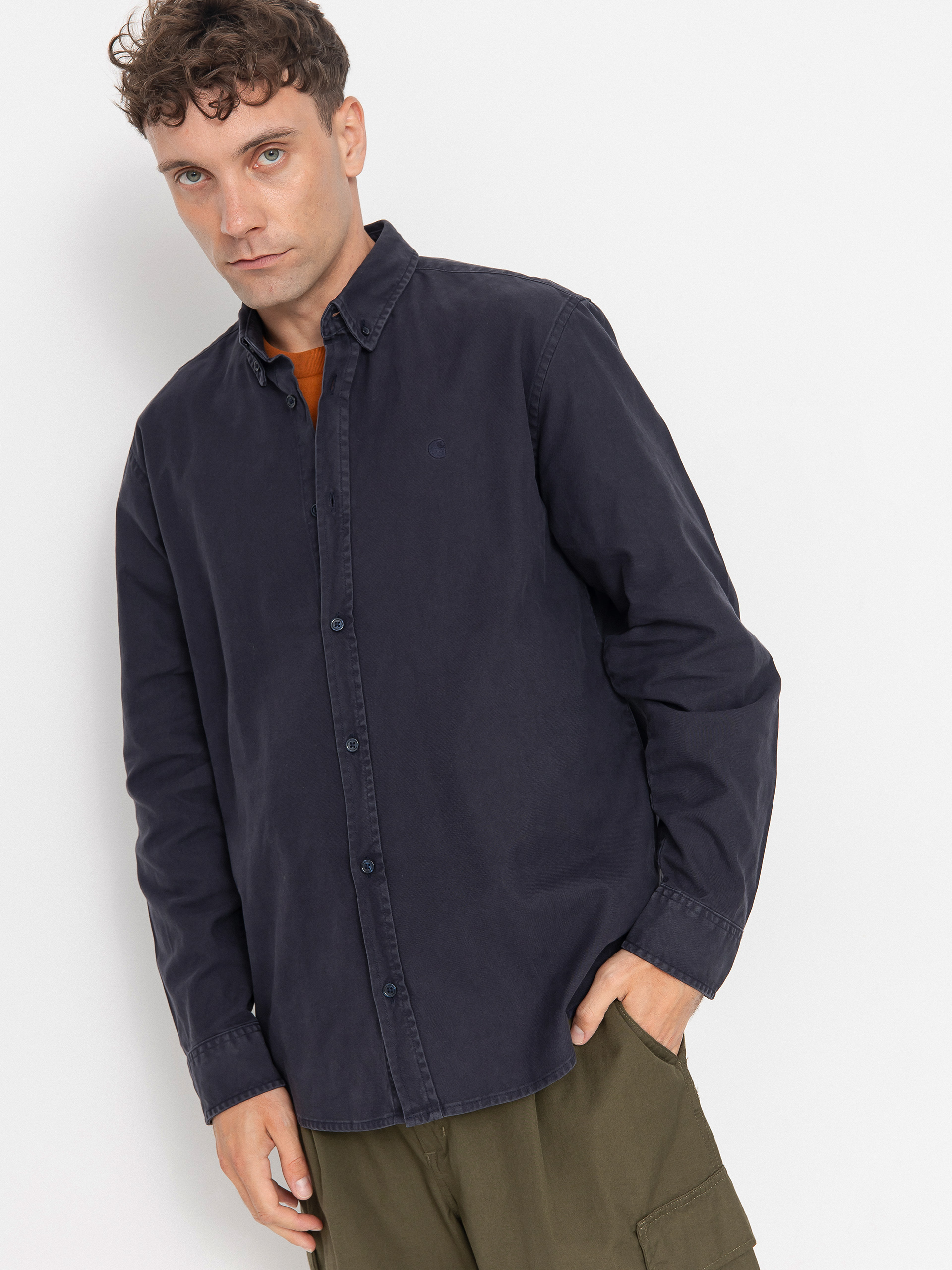 Carhartt WIP Hemd Bolton (dark navy)