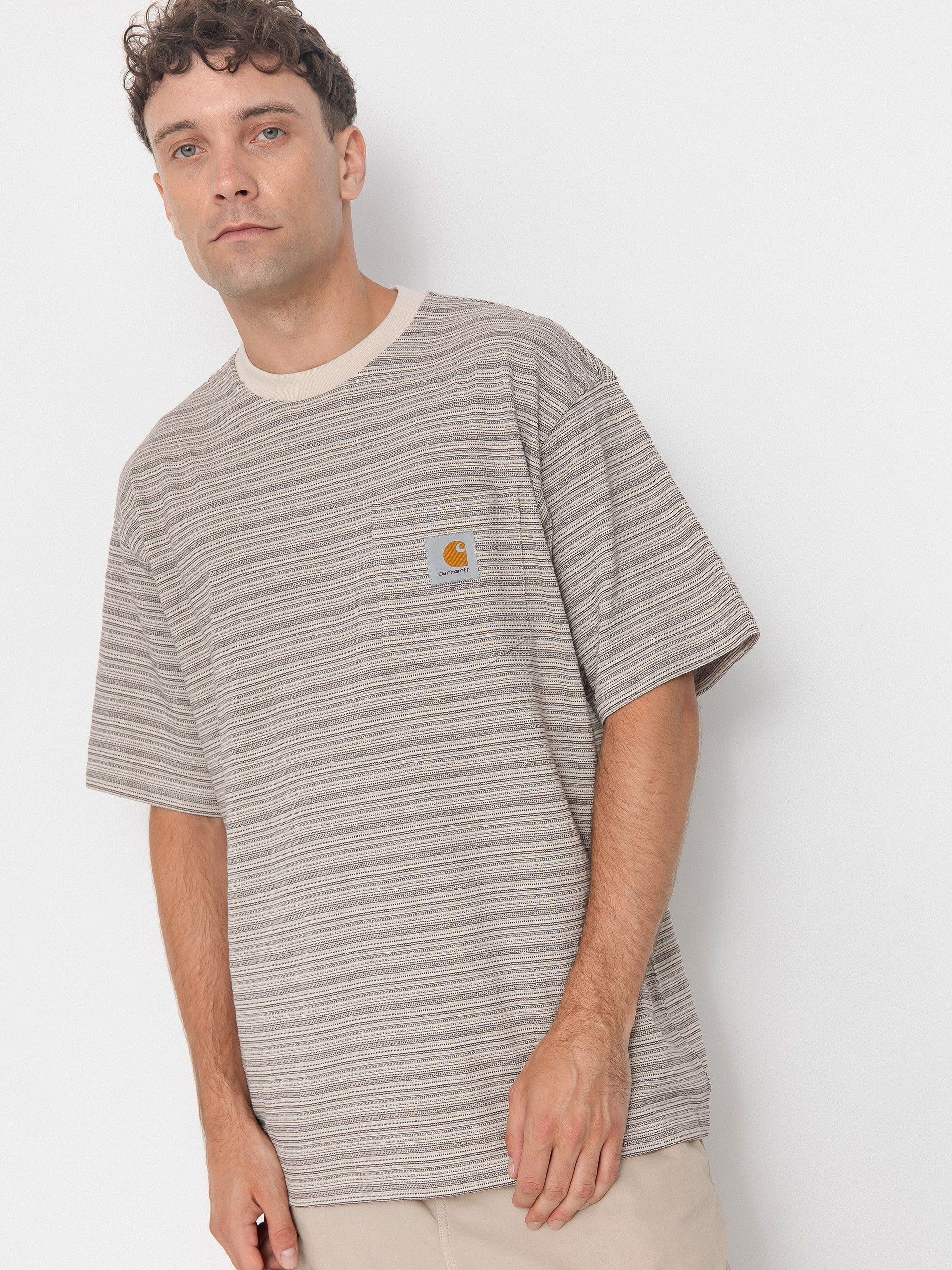 Carhartt WIP Gellar Pocket T-Shirt (gellar stripe/wax)