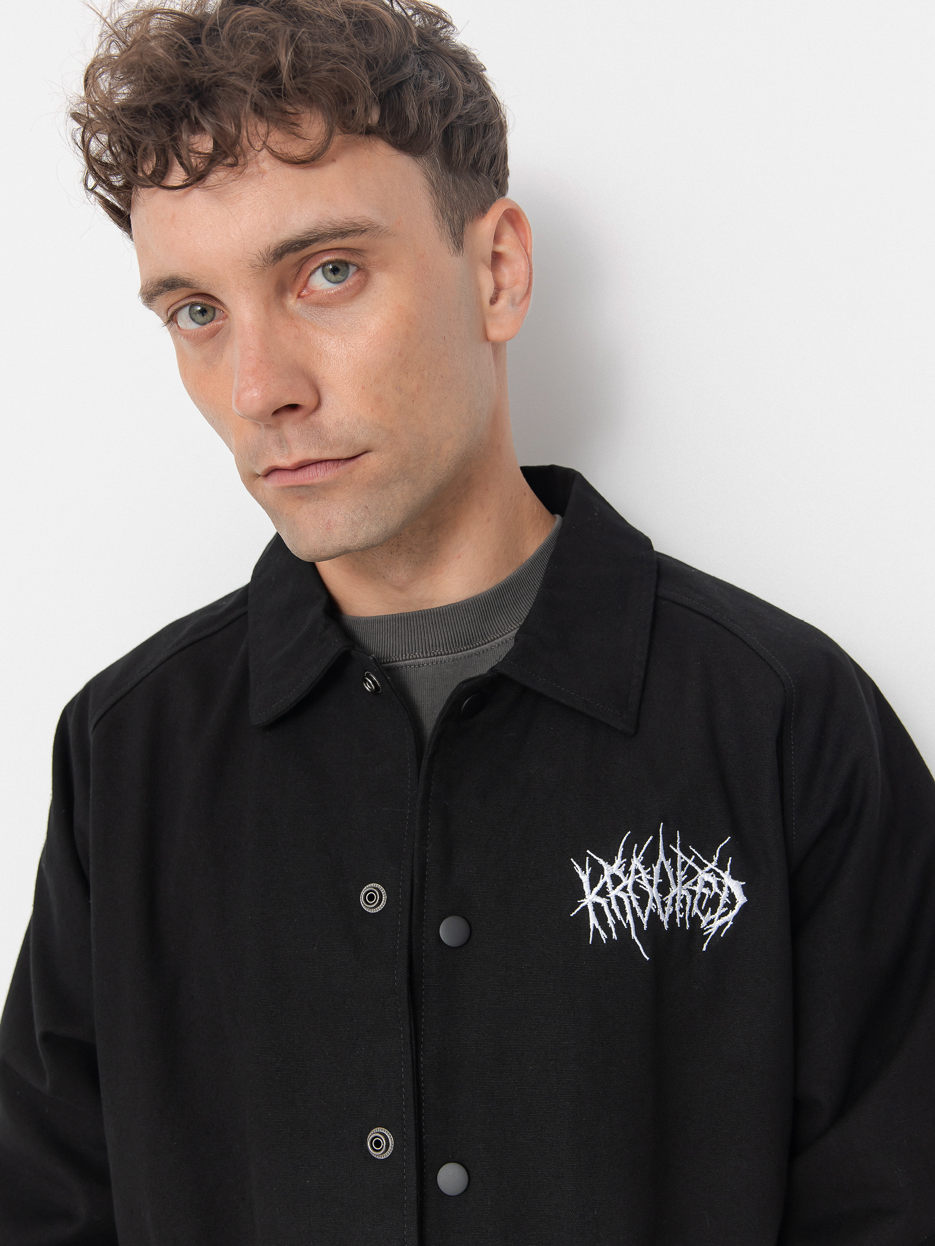 Krooked Necro Skript Jacke (black/white)