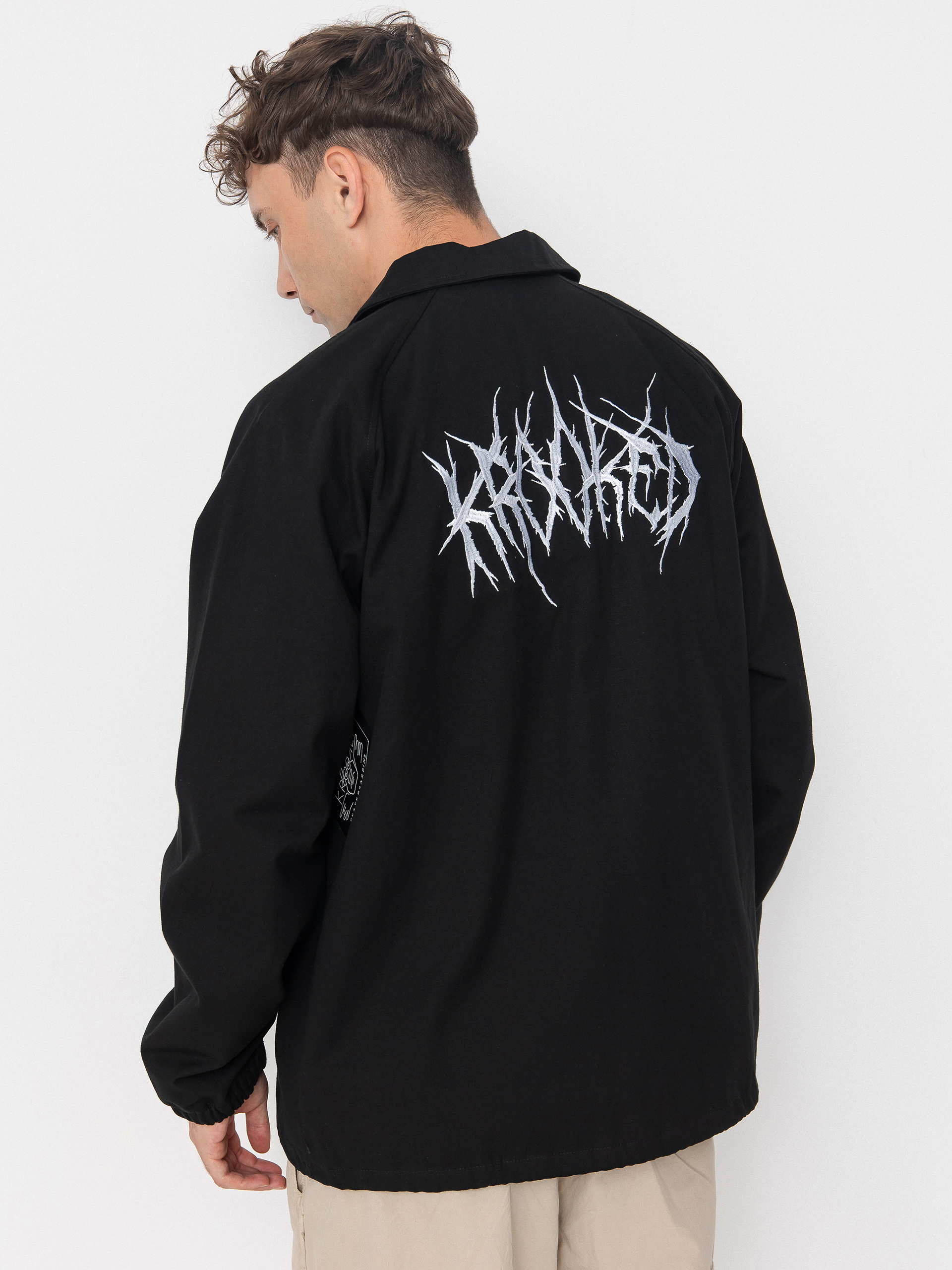 Krooked Necro Skript Jacke (black/white)