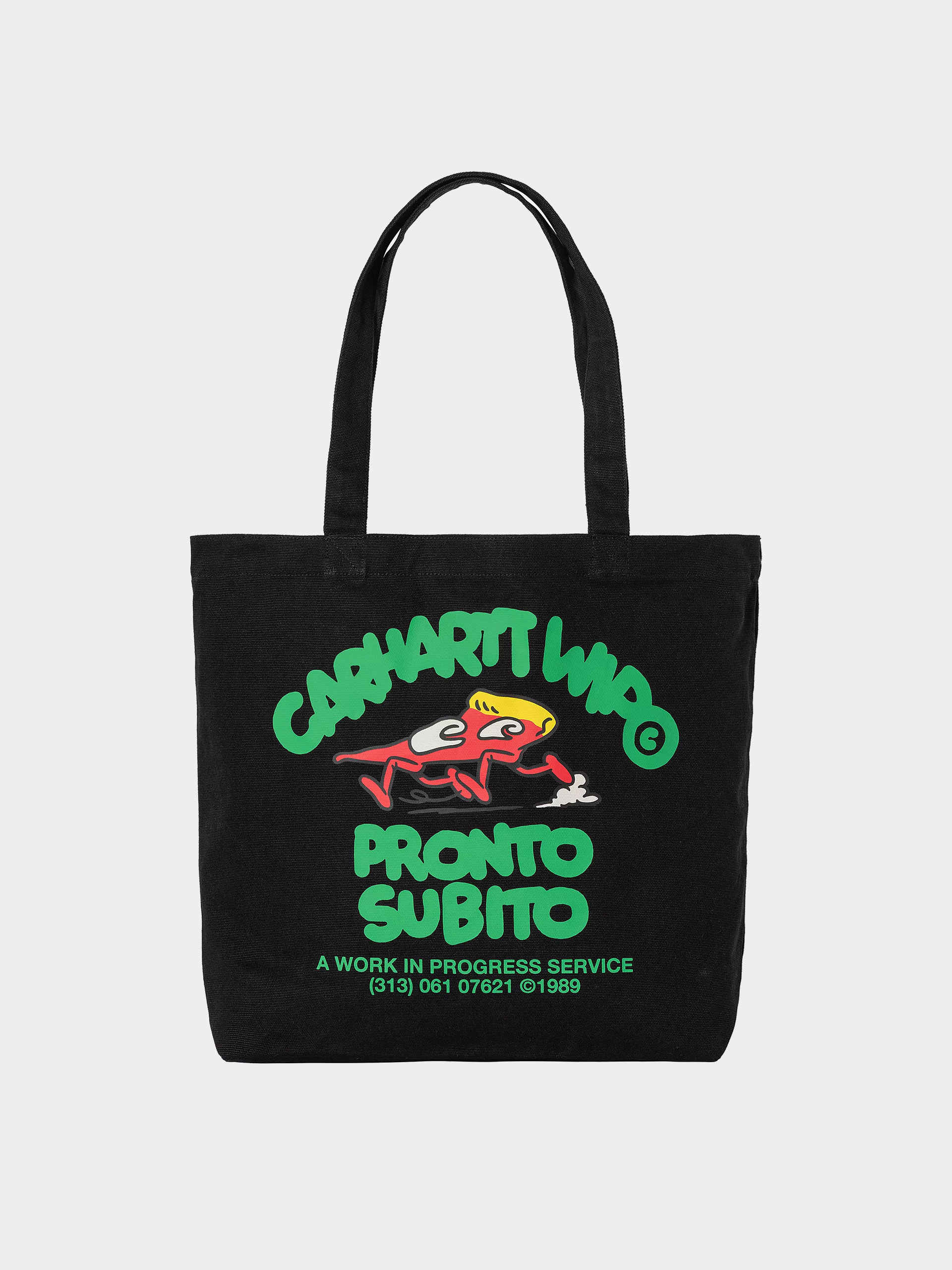 Carhartt WIP Schultertasche Canvas Graphic Tote (pronto print/black)