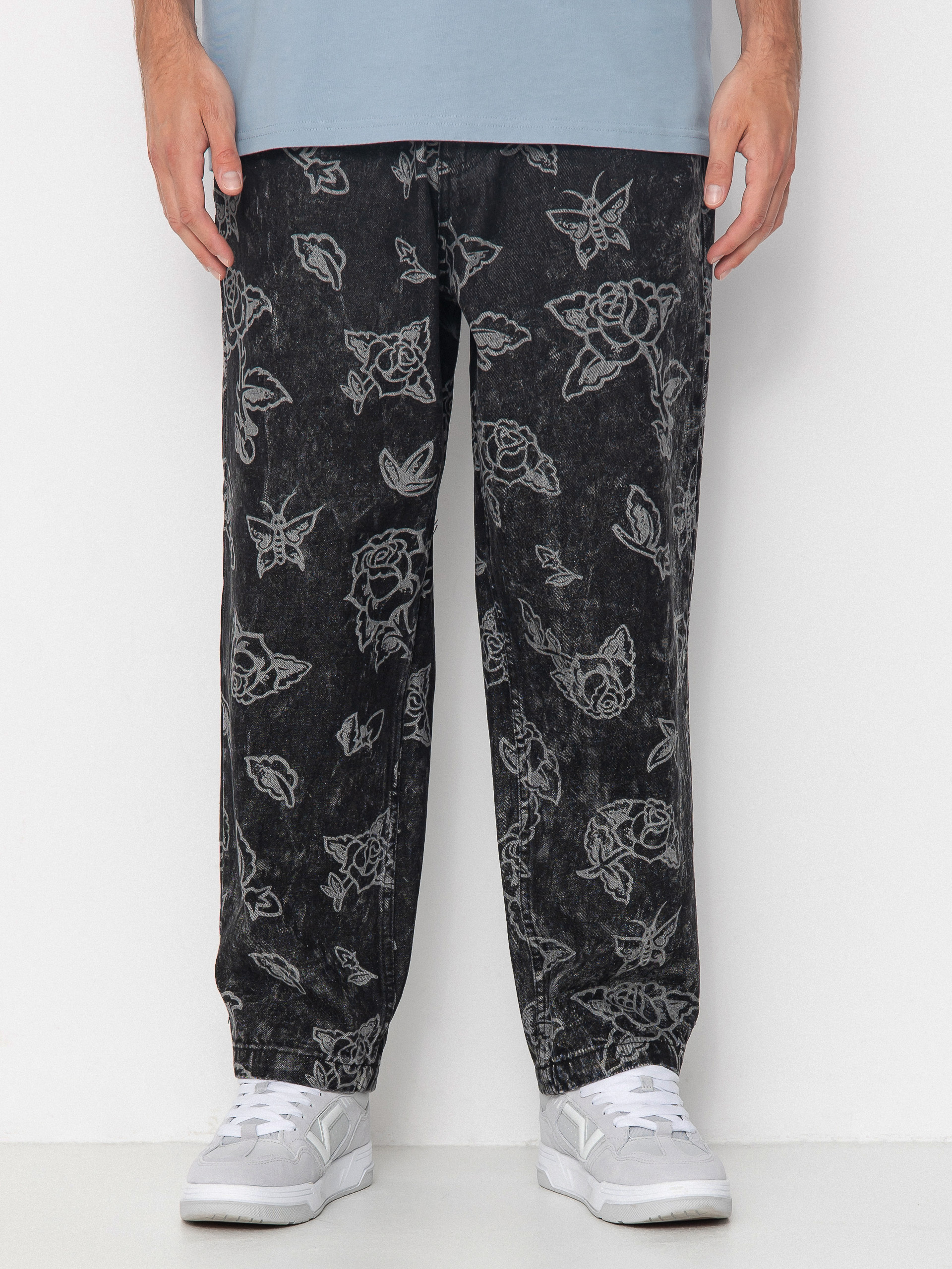 Santa Cruz Big Pants - black (mono flash roses)
