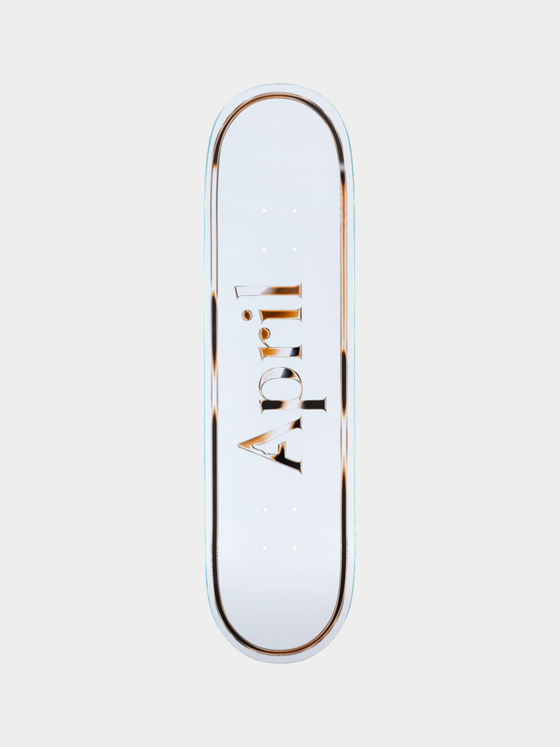 April Skateboards Deck Og Logo (white/gold)