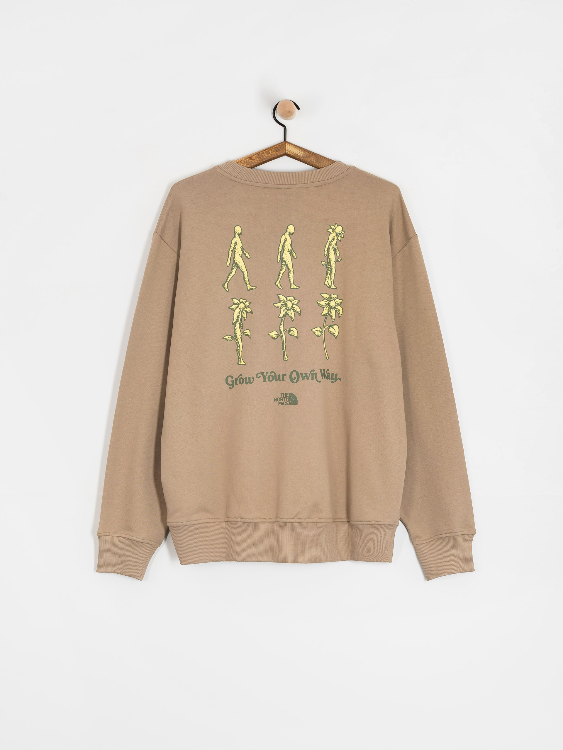 The North Face Connect Relaxed Graphic Crew Sweatshirt (mushroom grey)