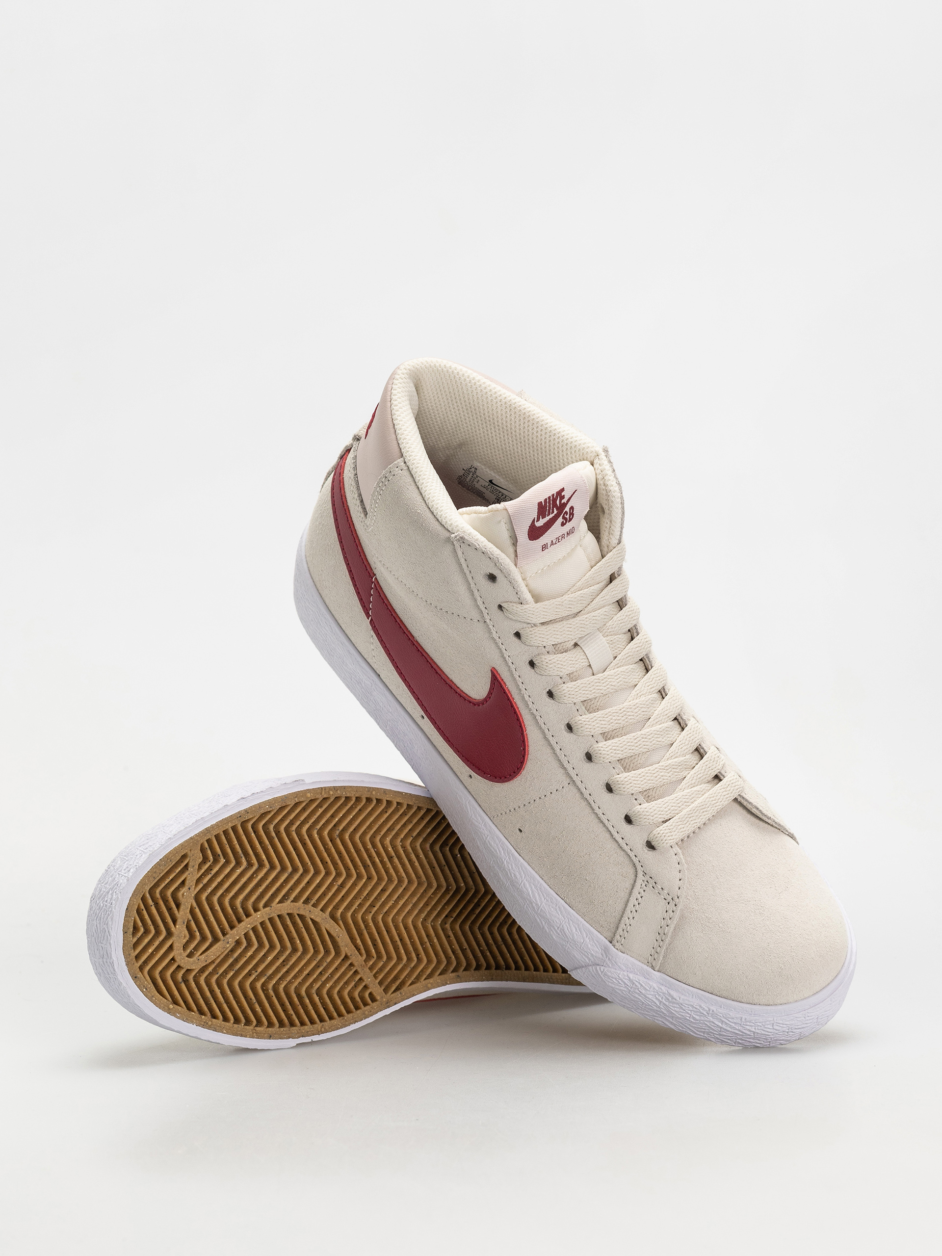 Nike SB Zoom Blazer Mid Schuhe (pale ivory/noble red silt red white)