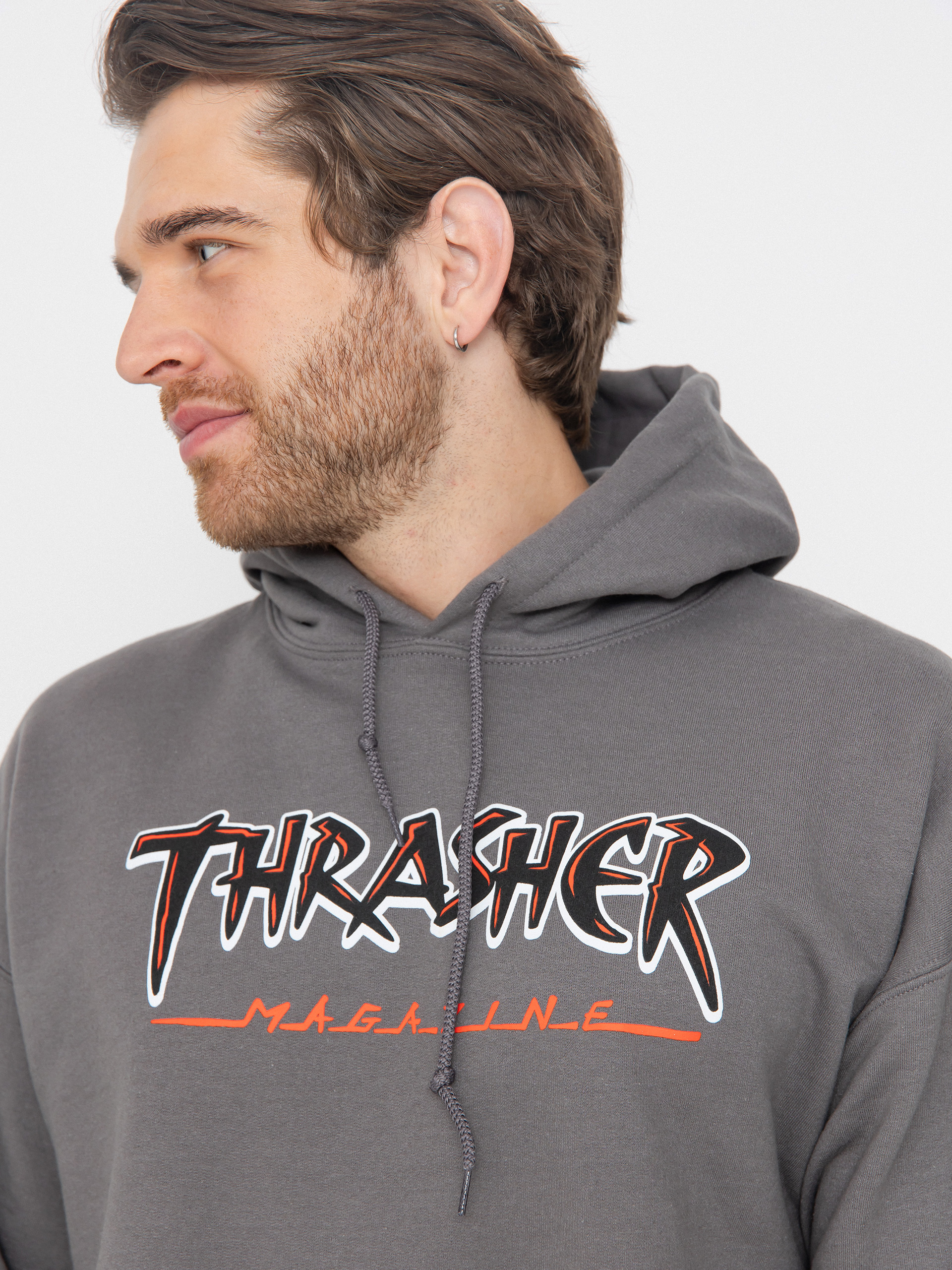 Thrasher Slash HD Hoodie - grey (charcoal)