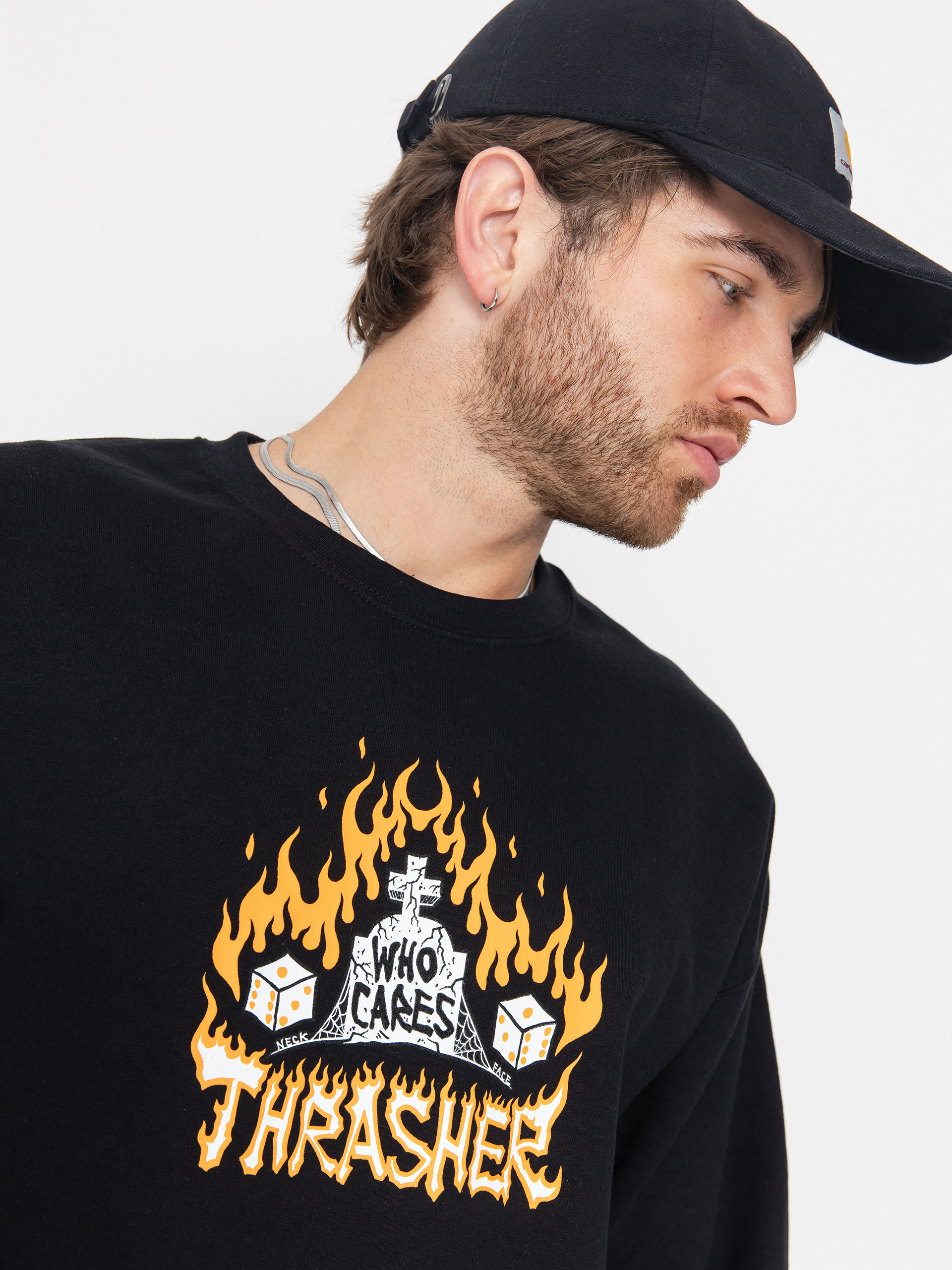 Thrasher Who Cares By Neckface Sweatshirt (black)