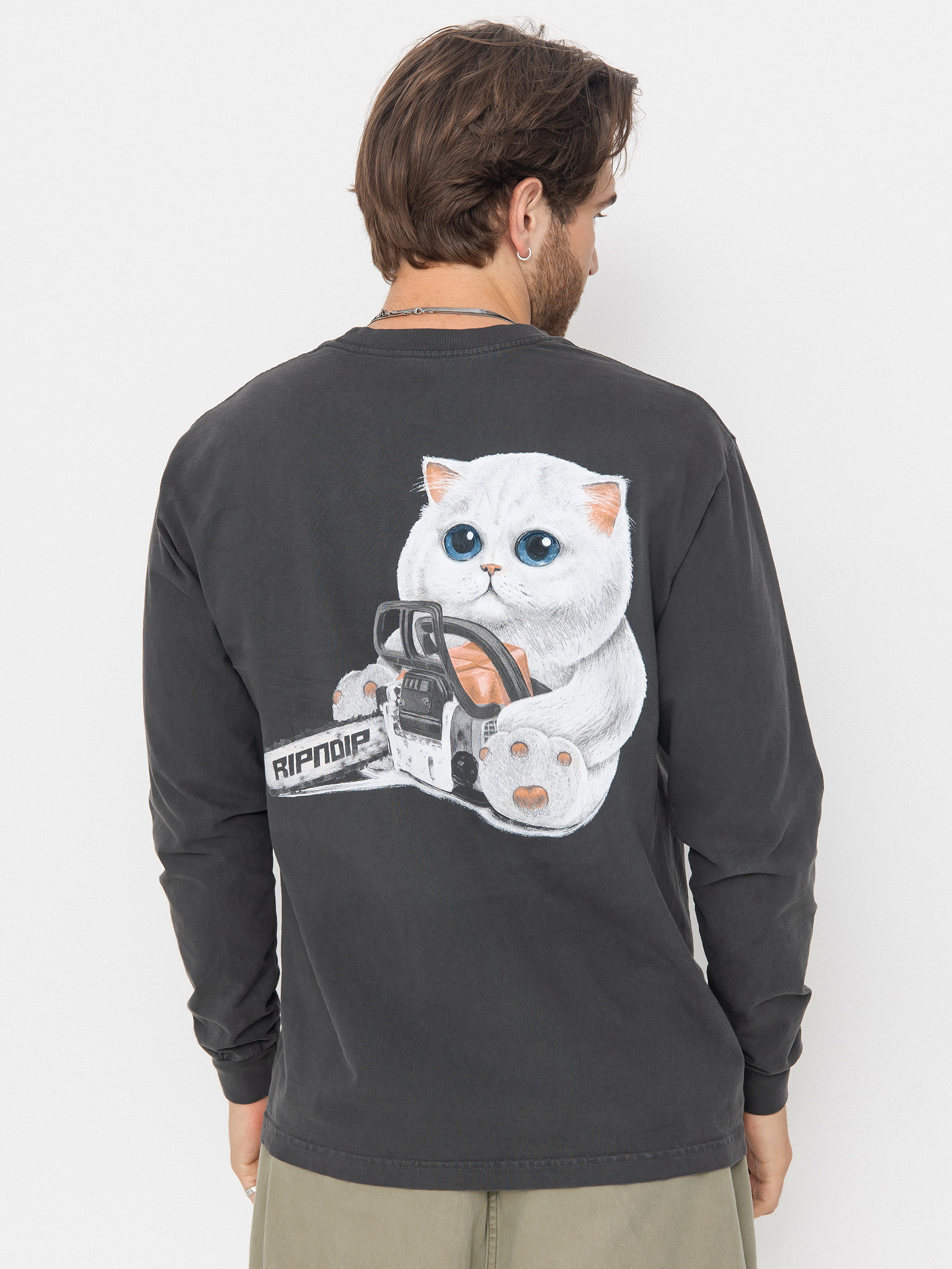 RipNDip Find Out Longsleeve grey (charcoal)
