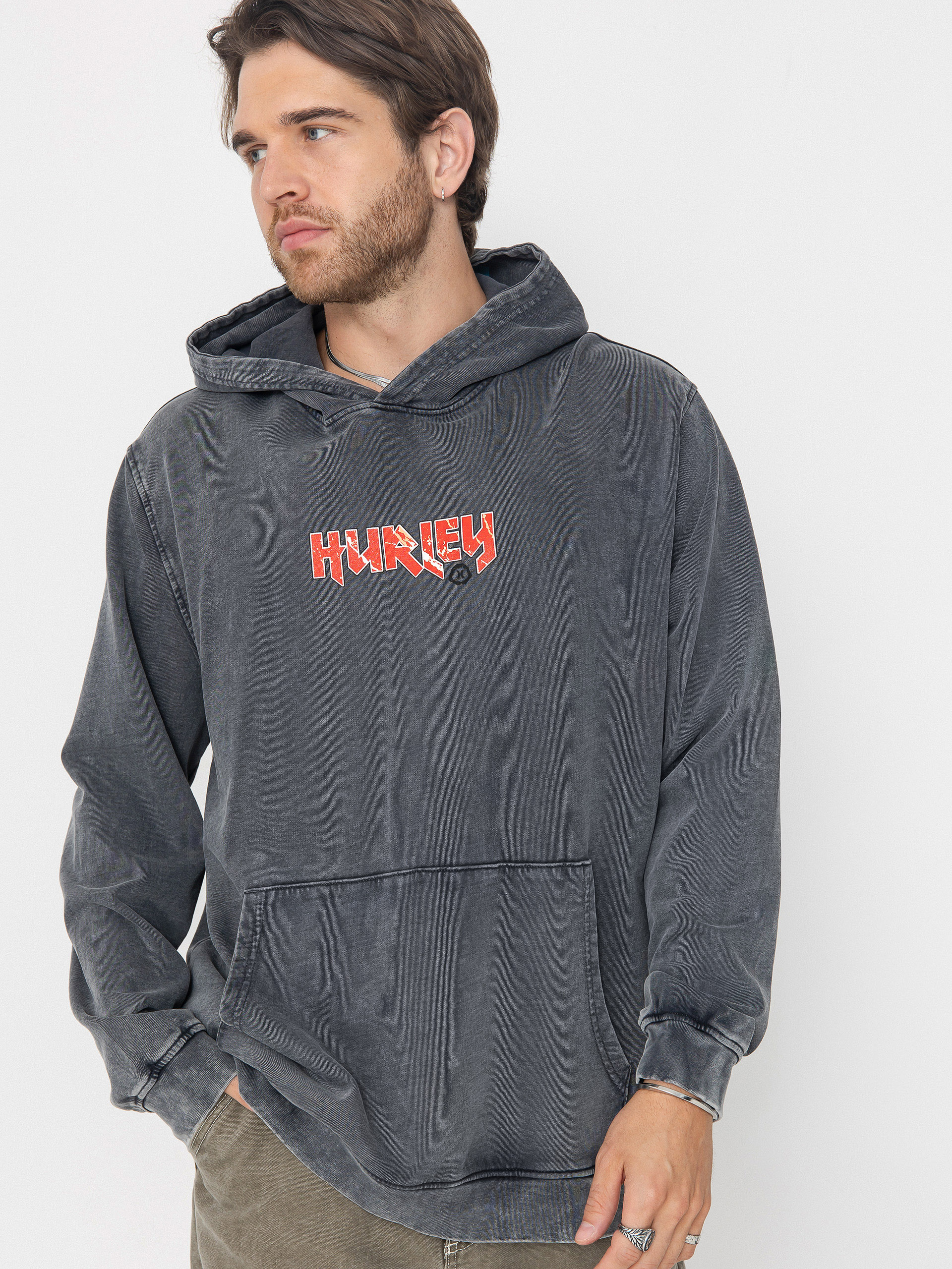 Hurley Hoodie Wave Addiction HD (dark stone grey)