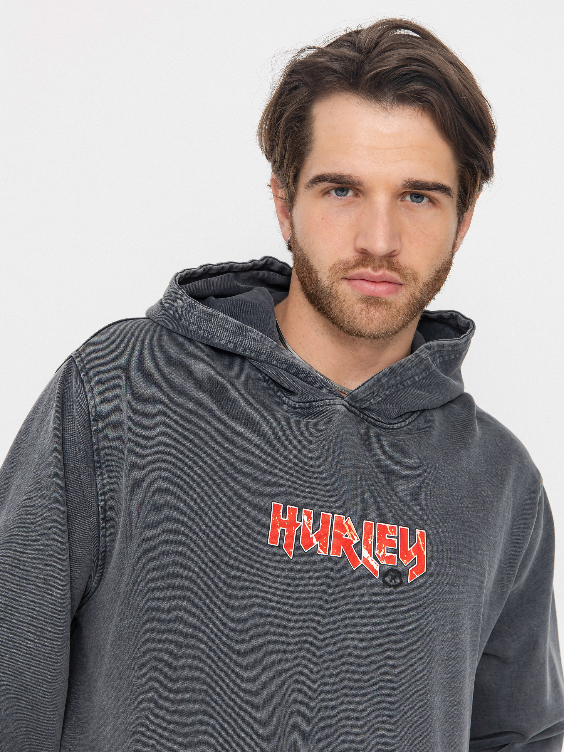 Hurley Hoodie Wave Addiction HD (dark stone grey)