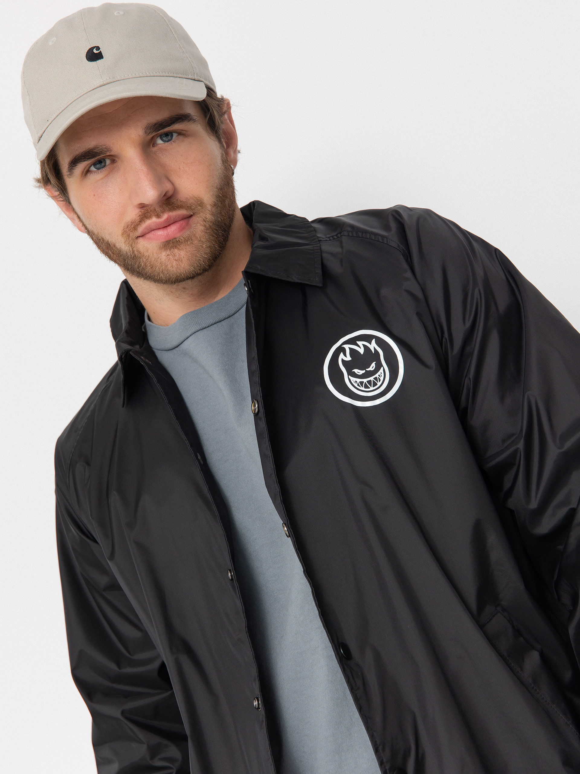 Spitfire Jacket Arson Dept Bighead (black w/white prints)