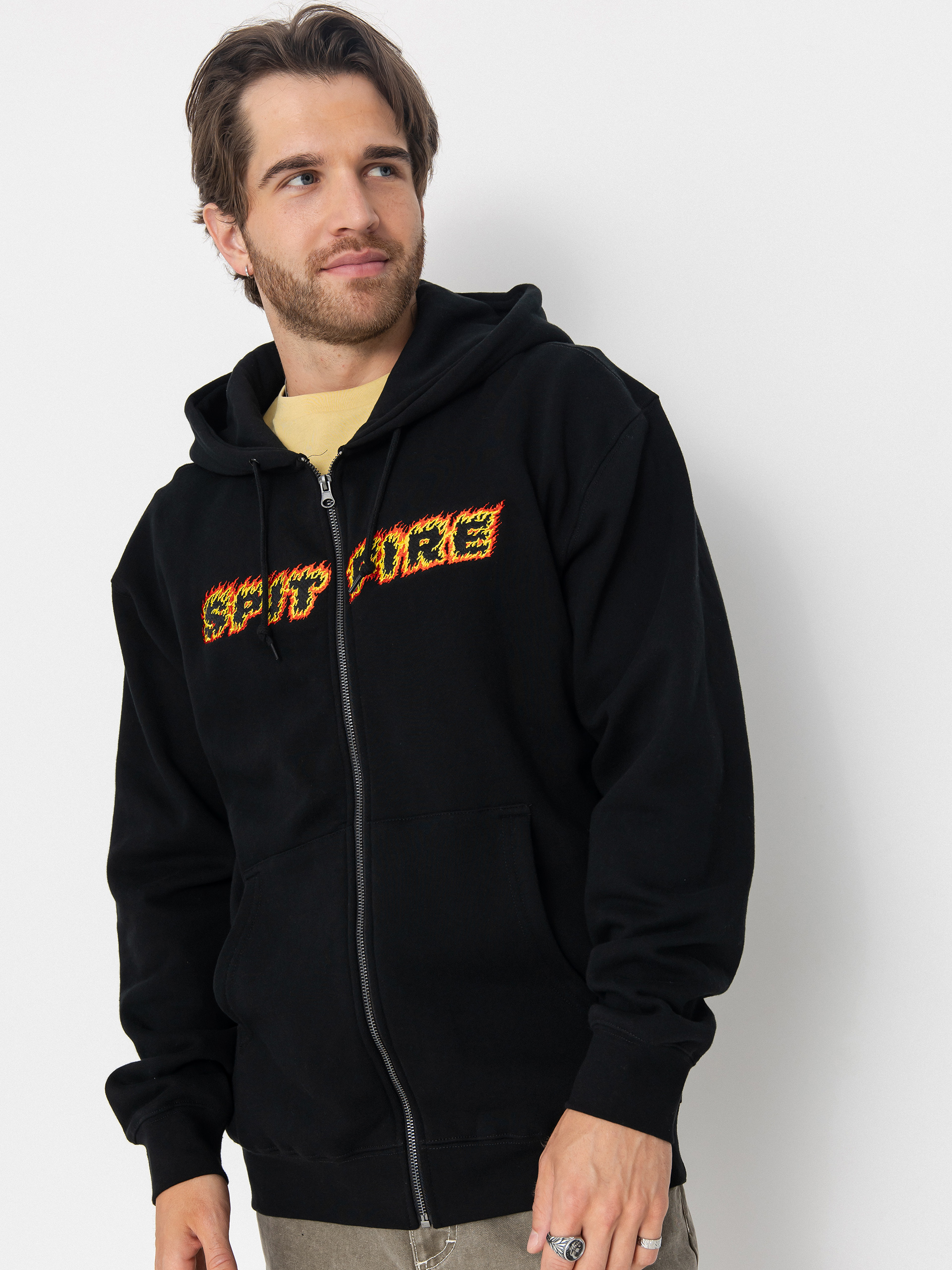 Spitfire Flames Script ZHD Hoodie (black)