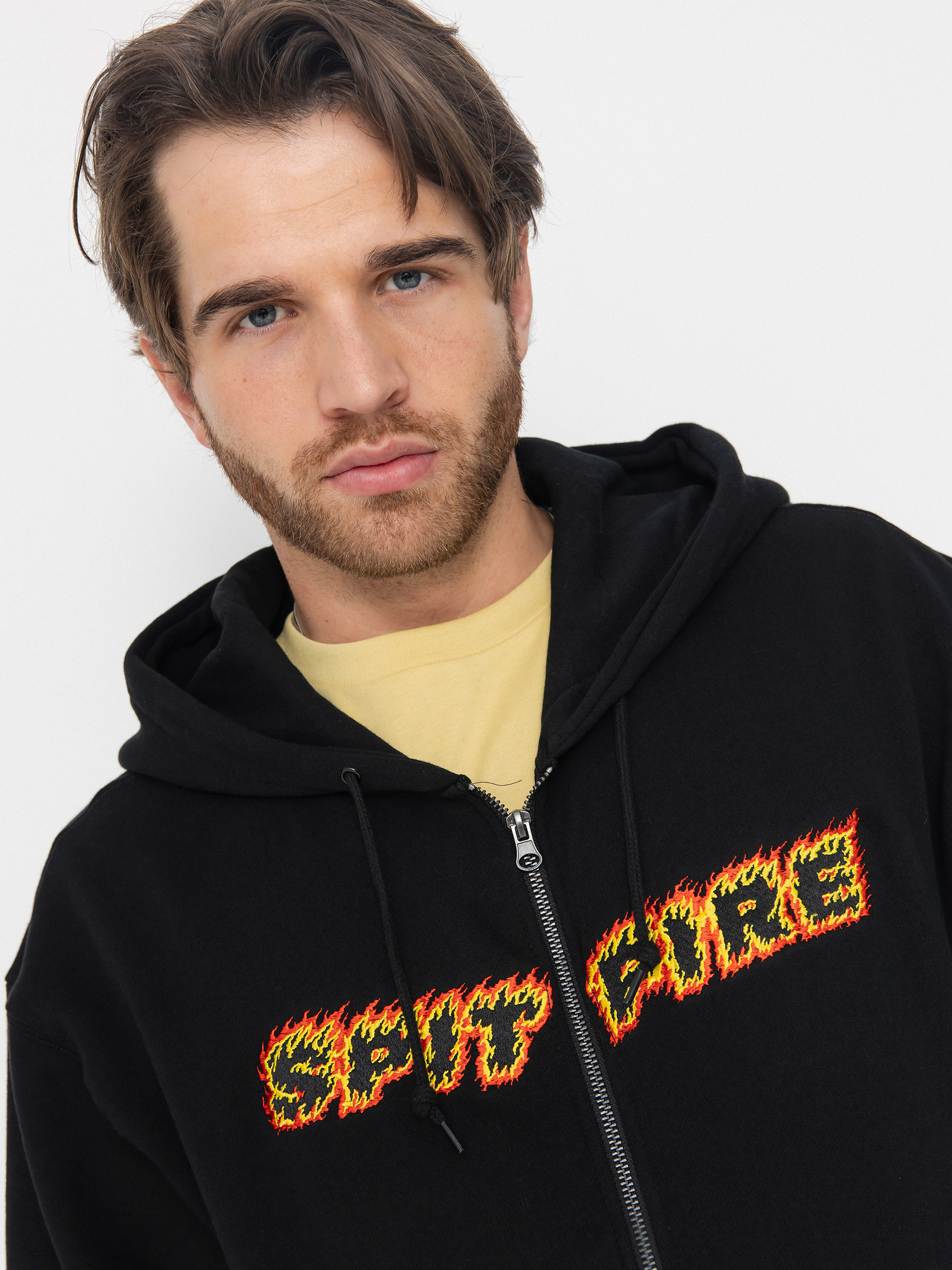 Spitfire Flames Script ZHD Hoodie (black)