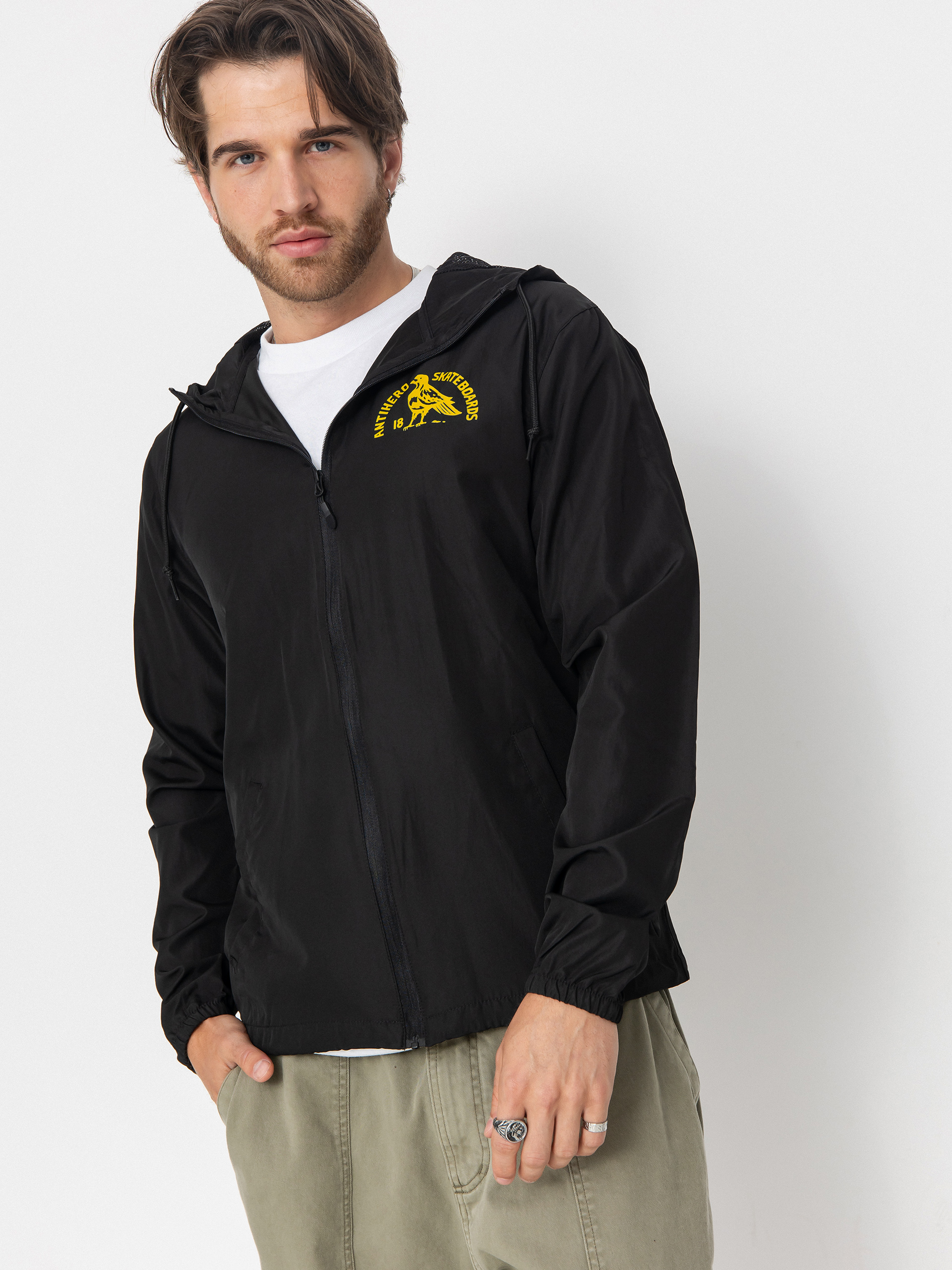 Antihero Jacke Rock Dove (black w/yellow prints)
