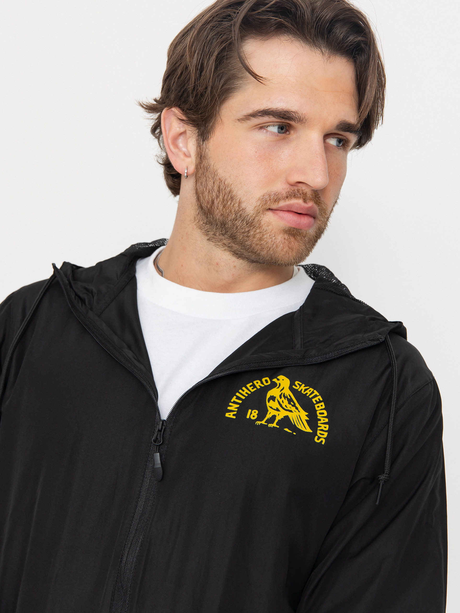 Antihero Jacket Rock Dove (black w/yellow prints)