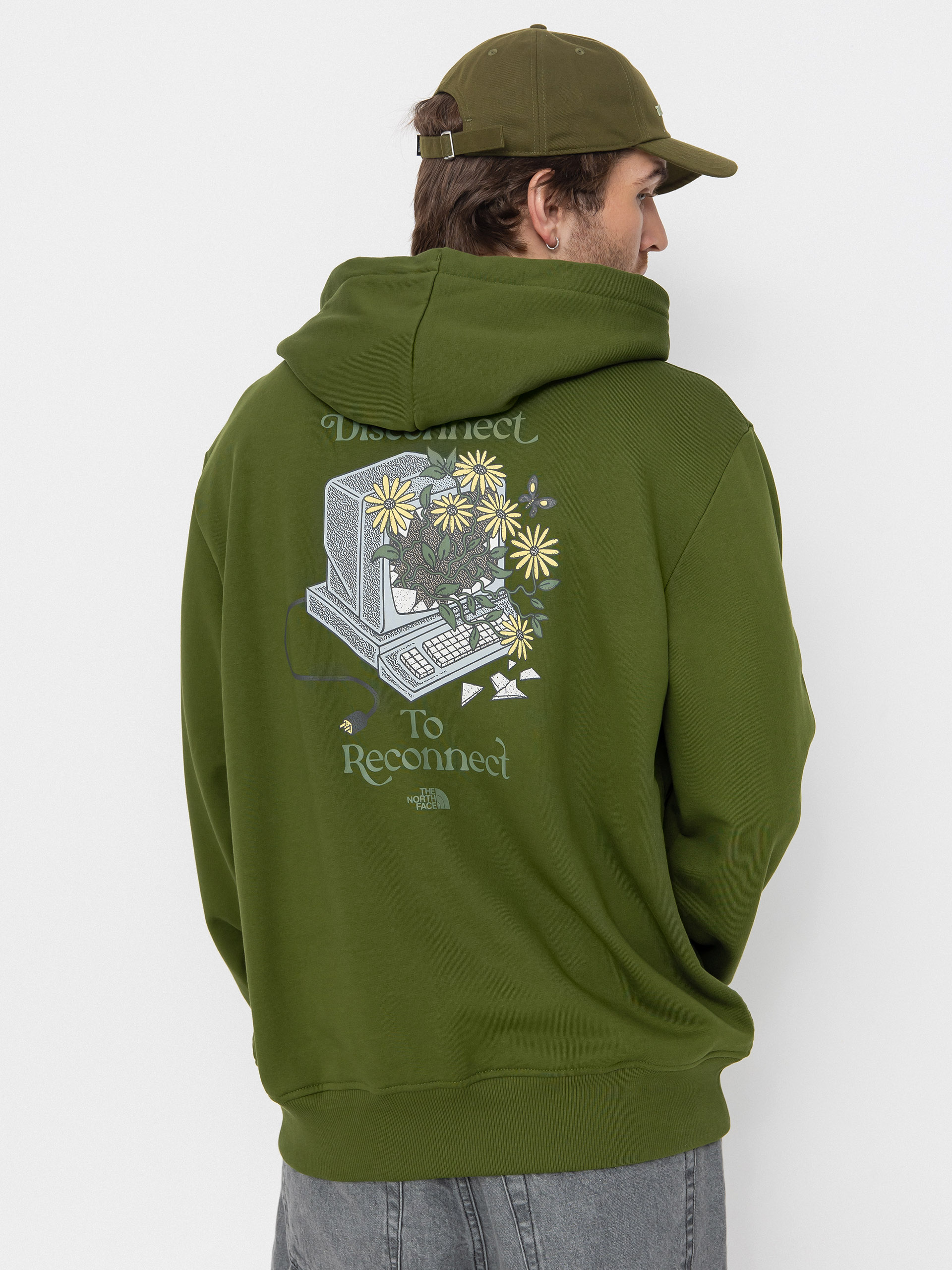 The North Face Hoodie Connect Relaxed Graphic HD (woodland green)