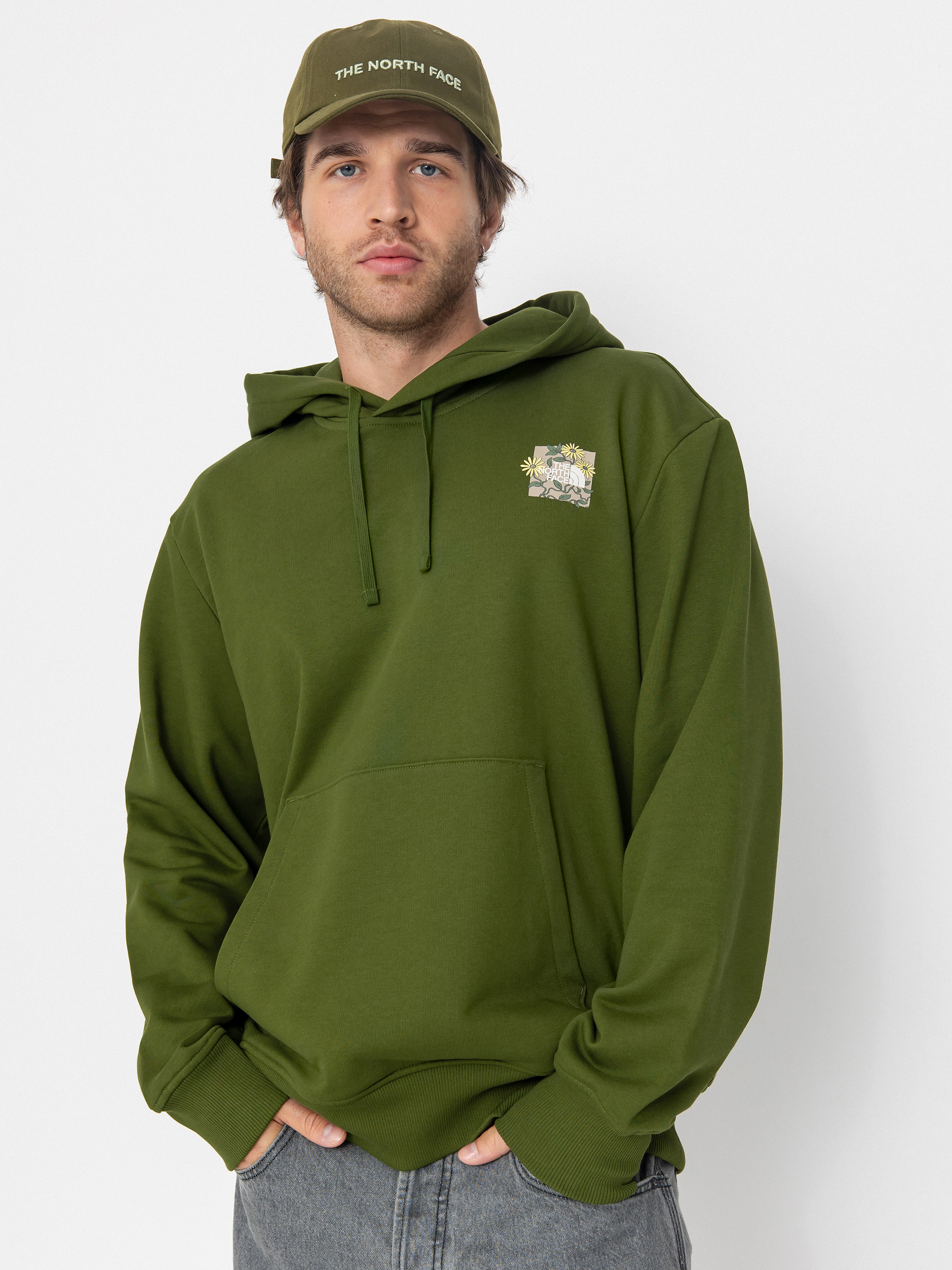 The North Face Hoodie Connect Relaxed Graphic HD (woodland green)
